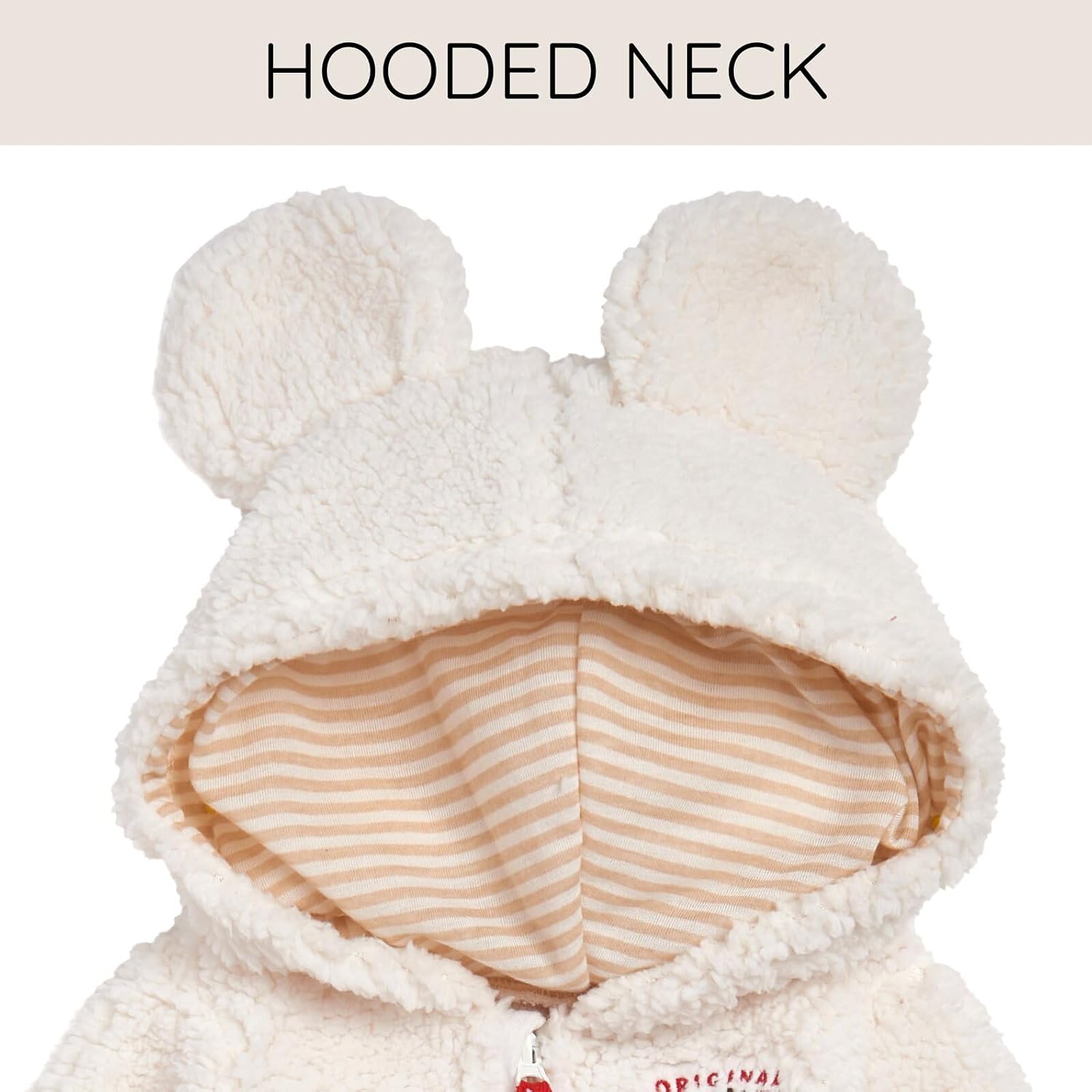 Detalle 2 de Disney Baby P-B2N7130PH Hooded Sherpa Jumpsuit with Full-Length Zipper