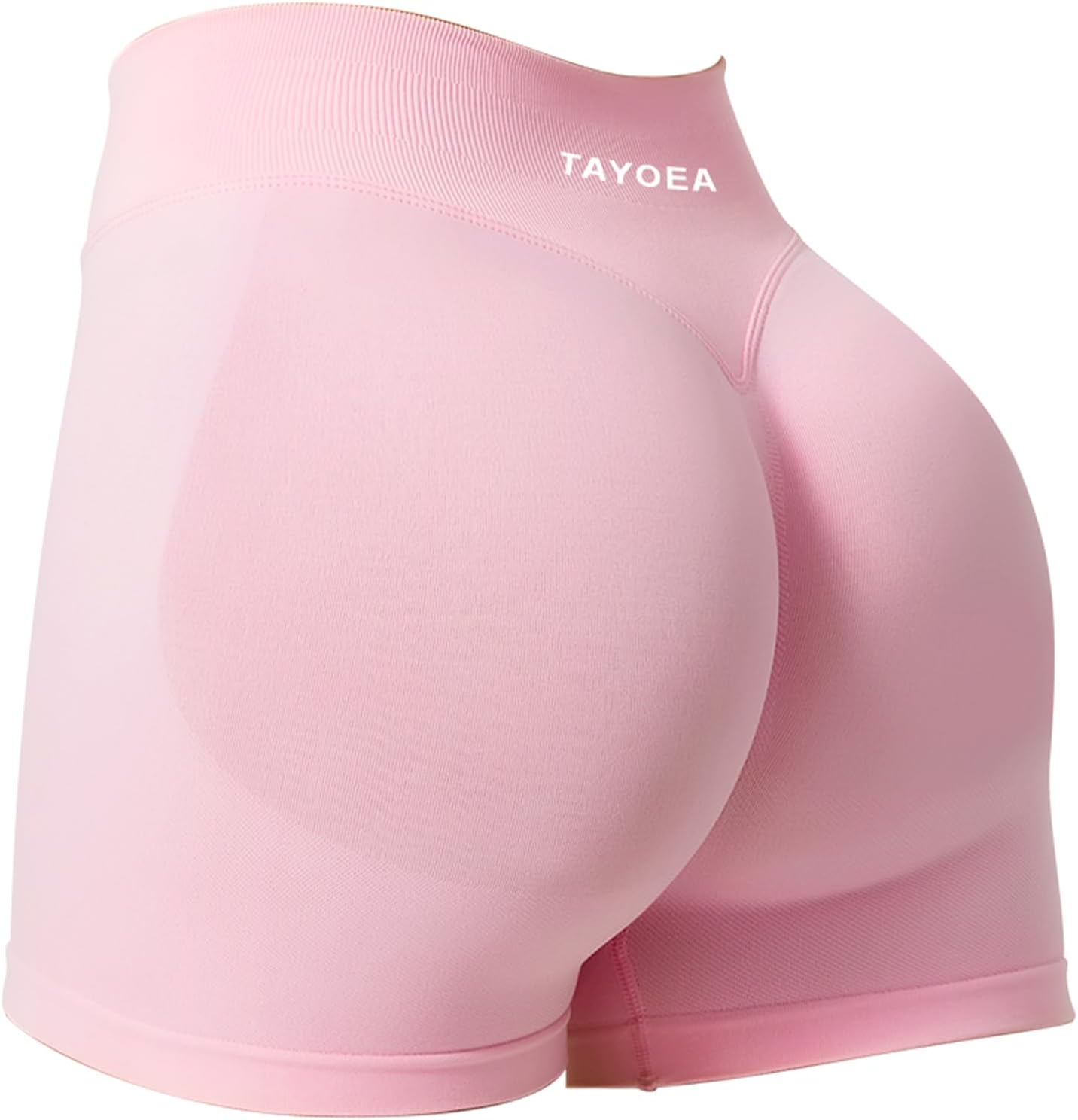 Detalle de TAYOEA Damen Sport Shorts Scrunch Kurze Sporthose – Nahtlos, Push Up, Butt Lifting