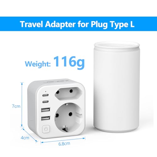 Thumbnail 4 de JSVER Adaptador Viaje Italia L USB