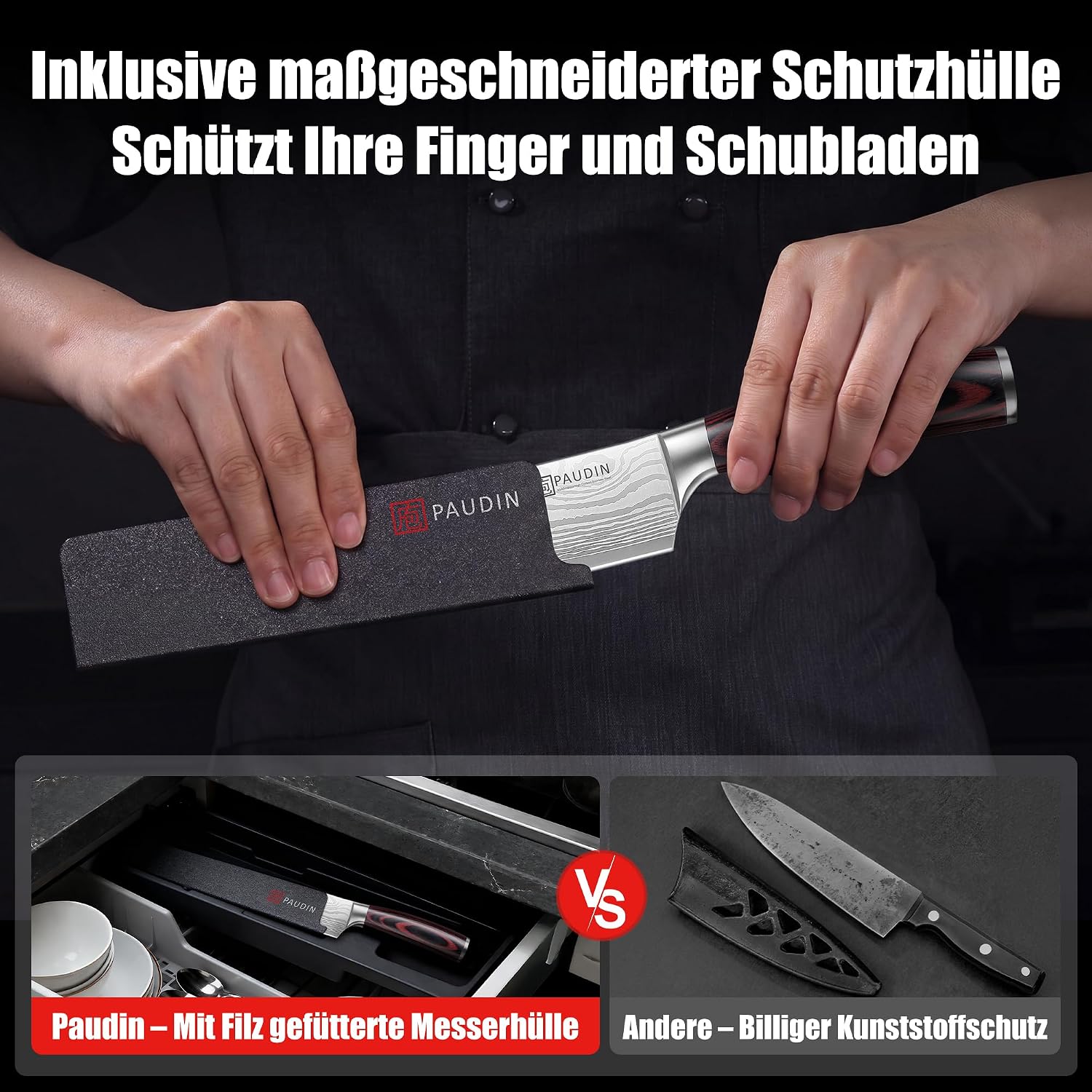 Thumbnail 5 de PAUDIN Kochmesser 20 cm Profi Küchenmesser