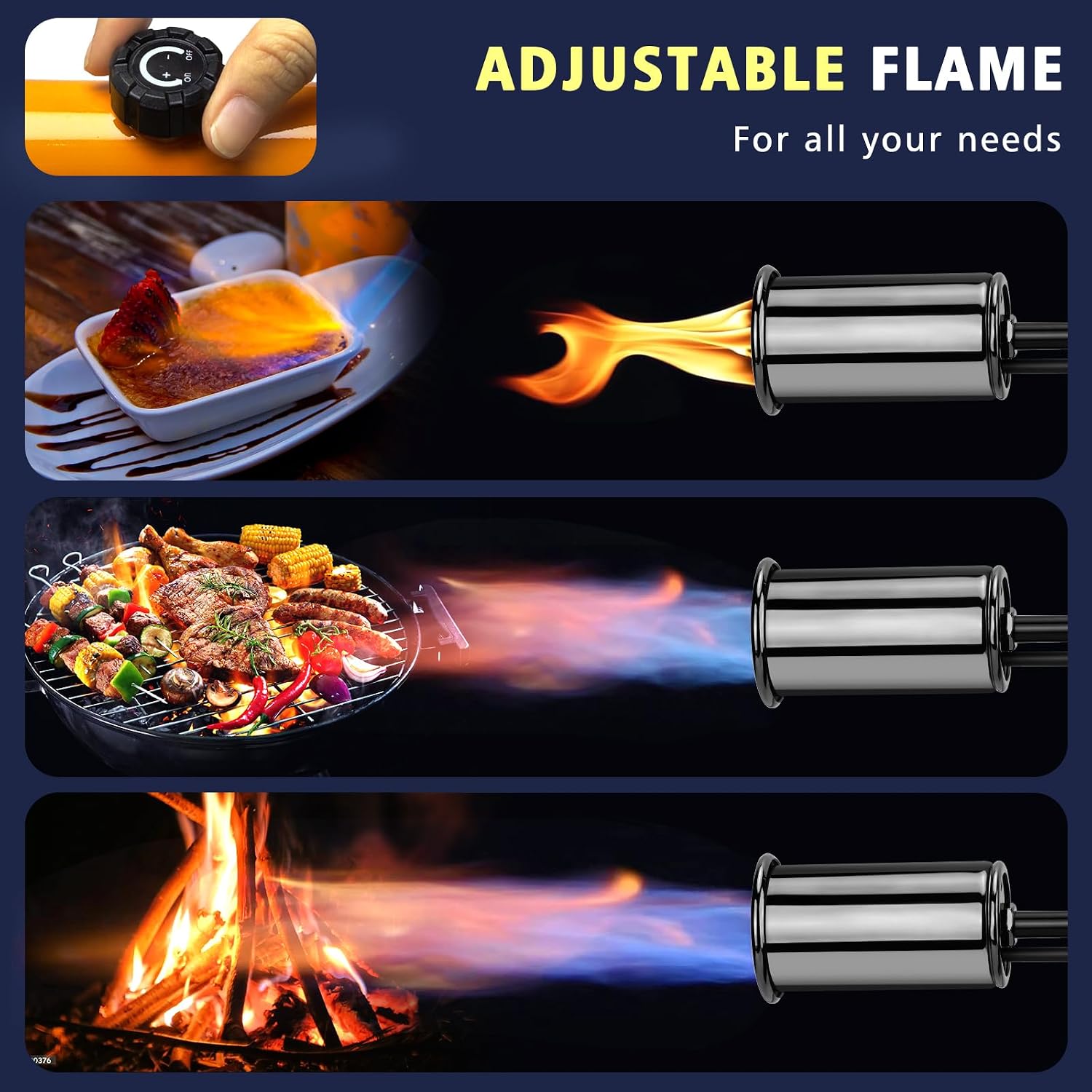 Thumbnail 3 de ARTFLAMM Powerful Propane Torch Gun with Turbo Mode (Charcoal Torch Lighter, Safety Lock) — Tank Not Included