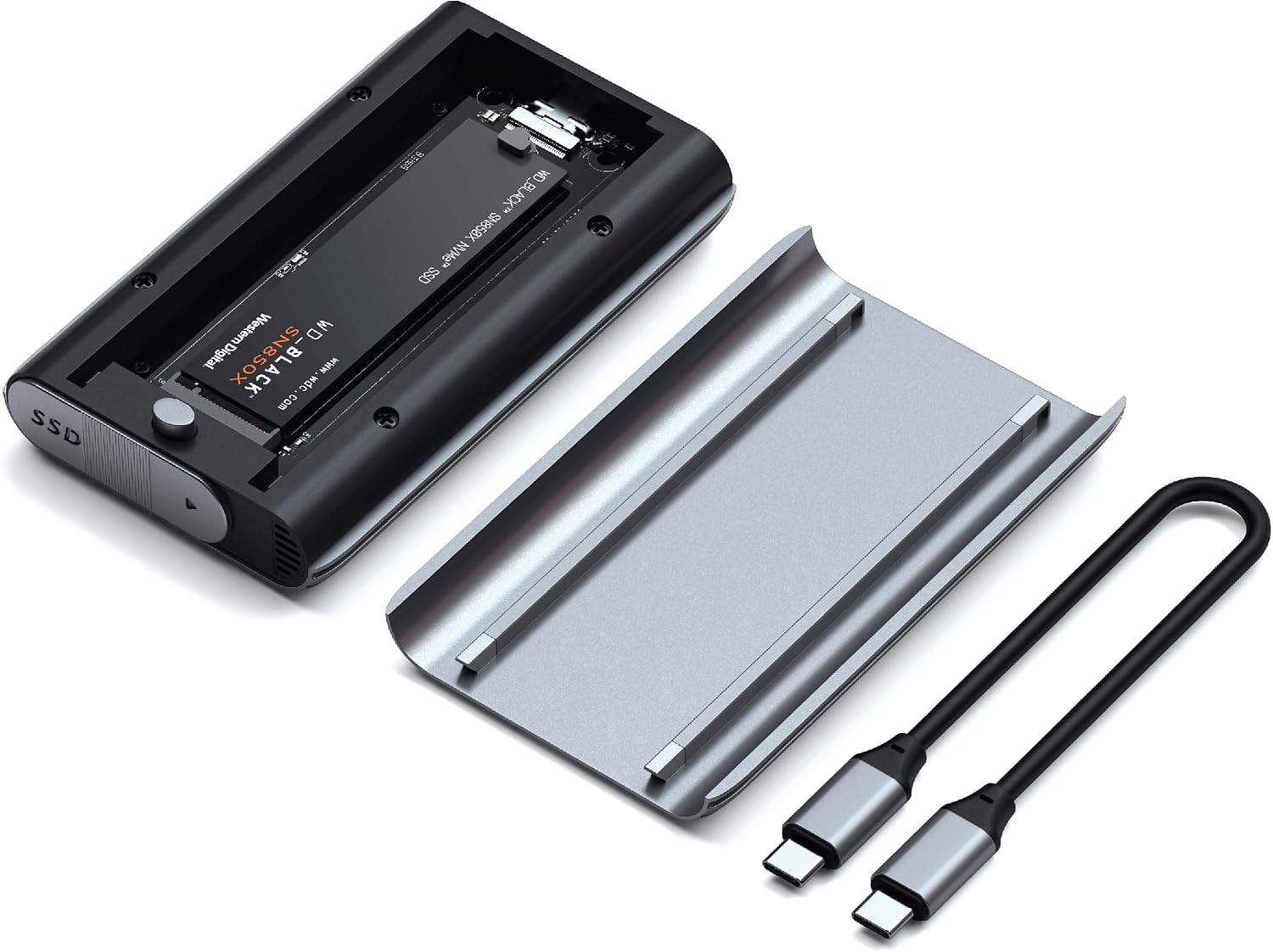 SATECHI Custodia SSD M.2 NVMe Pro USB4 40Gbps con dissipatore termico (compatibile 2280/2260/2242/2230, SSD non incluso)