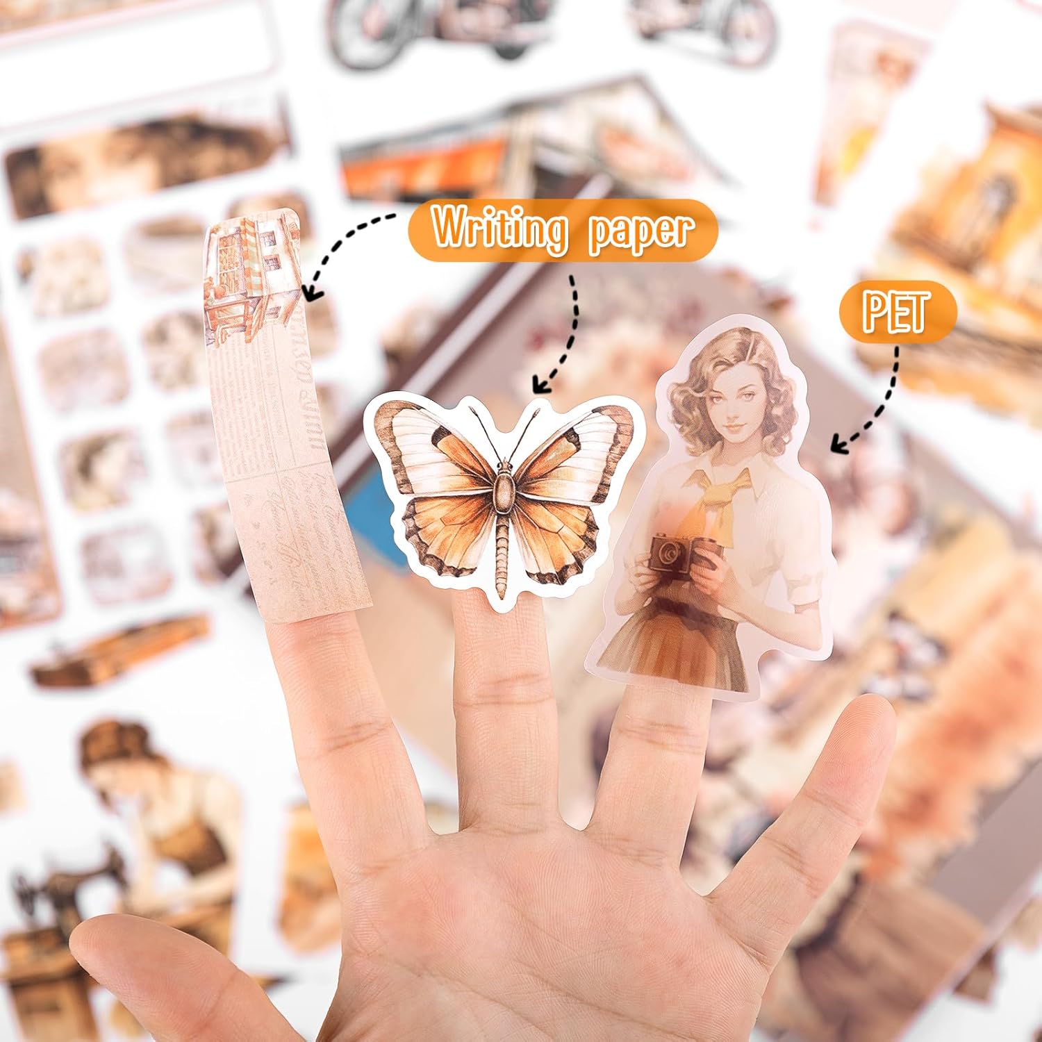 Thumbnail 4 de Vintage Frauen Scrapbook Sticker 20 Blätter ✂️
