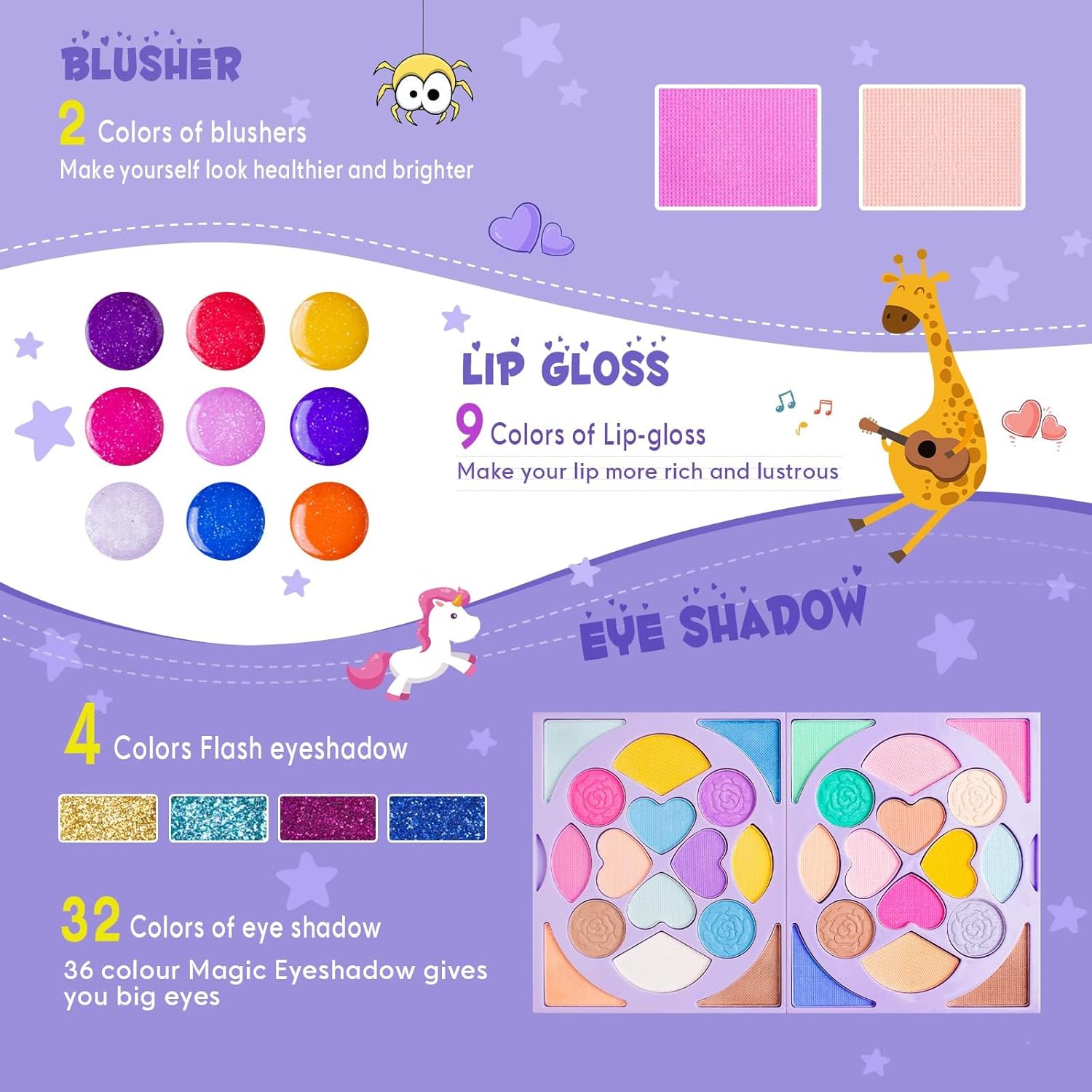 Detalle 2 de Tomons Kids Makeup Kit 7ร5.3 in ๐