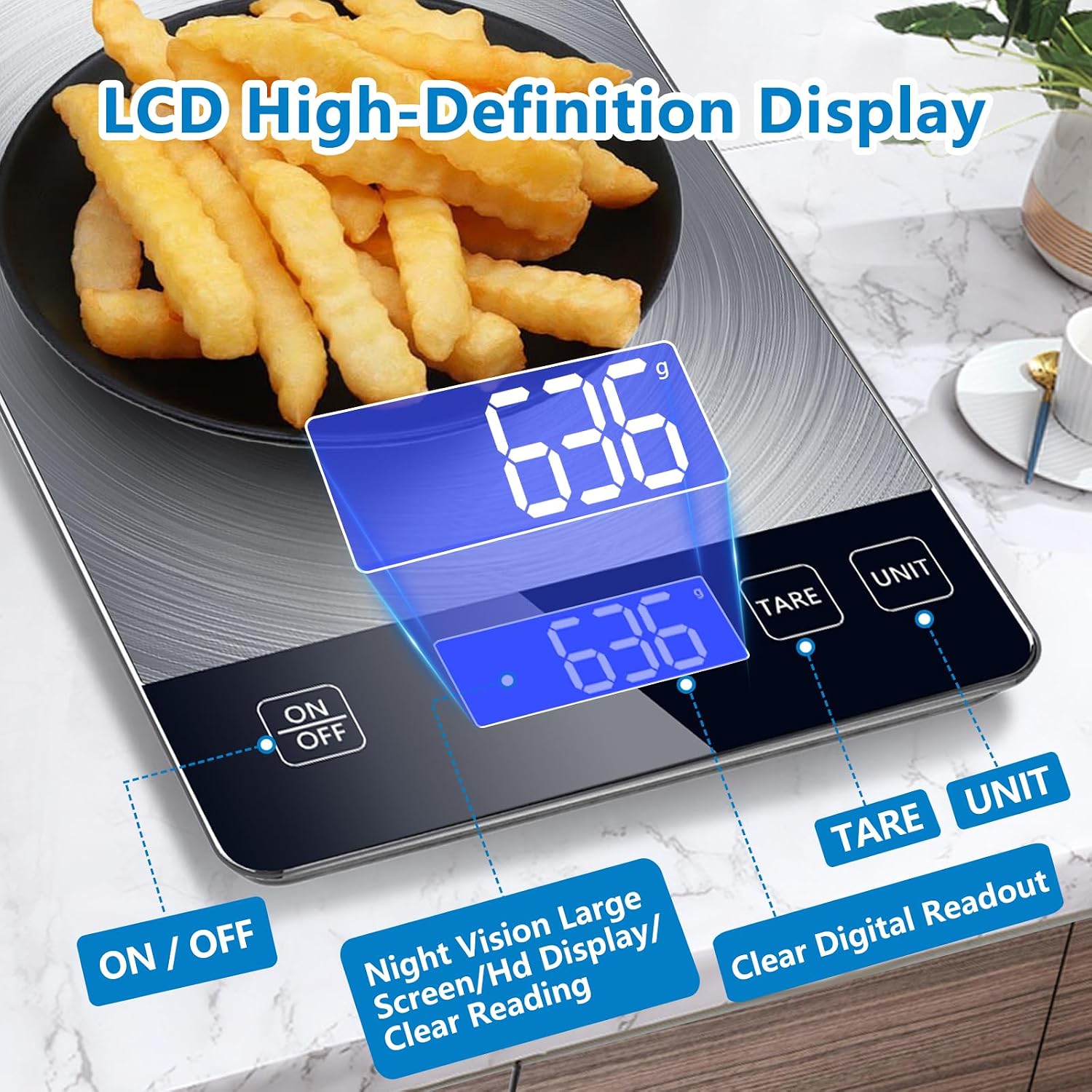 Thumbnail 5 de Digital Kitchen Scale, 33 lb Capacity