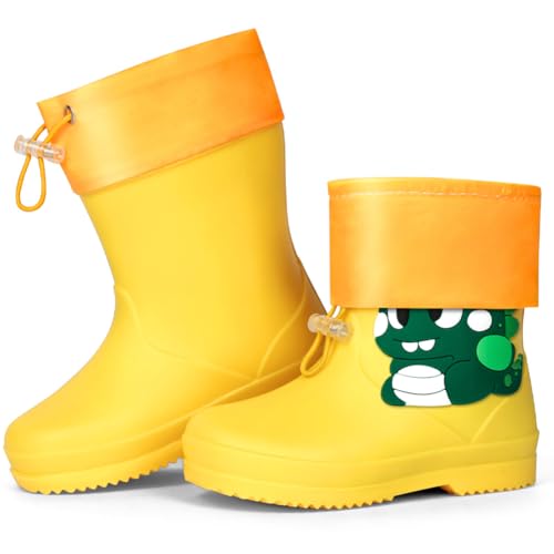 Thumbnail 7 de Aomig Stivaletti da pioggia per bambini EU 24-25 in PVC, dinosauro giallo
