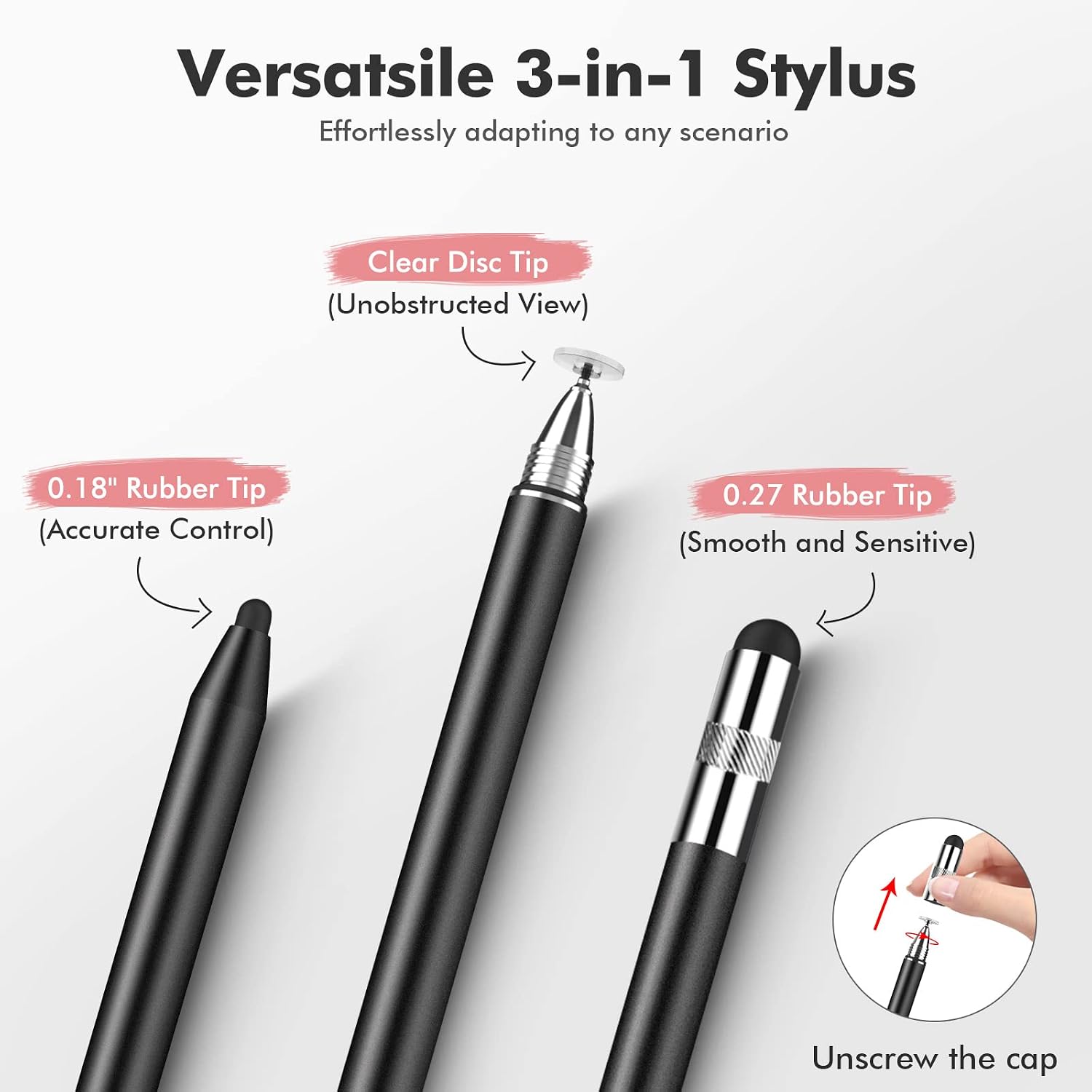 Detalle 2 de MEKO 3-in-1 Stylus Pen 2-Pack