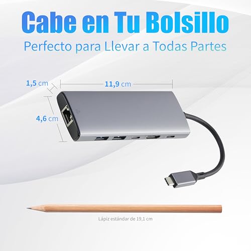 Thumbnail 6 de Amazon Basics 6 en 1 Concentrador USB 3.1, HDMI 4K