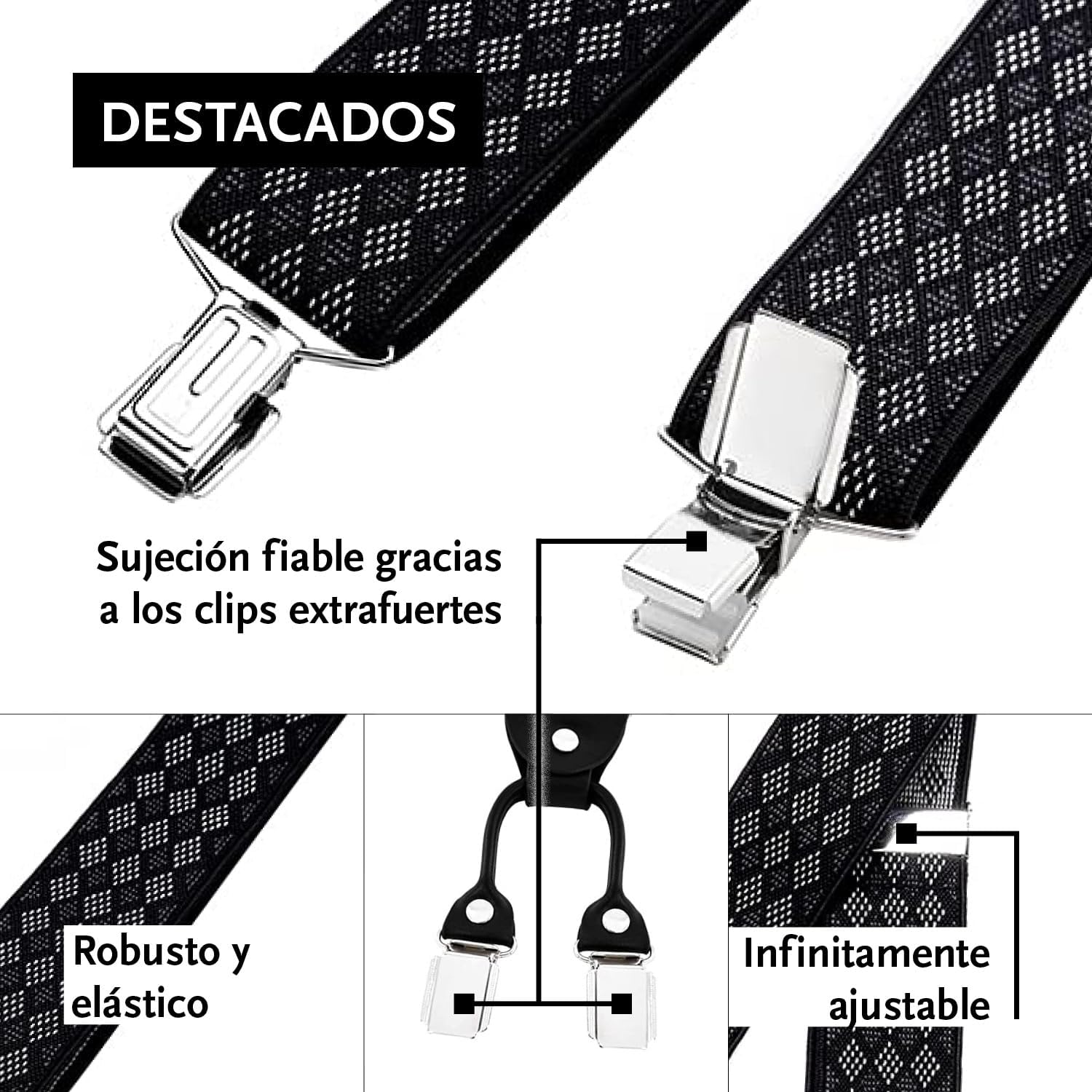 Thumbnail 3 de DonDon Tirantes 3,5 cm con 4 clips