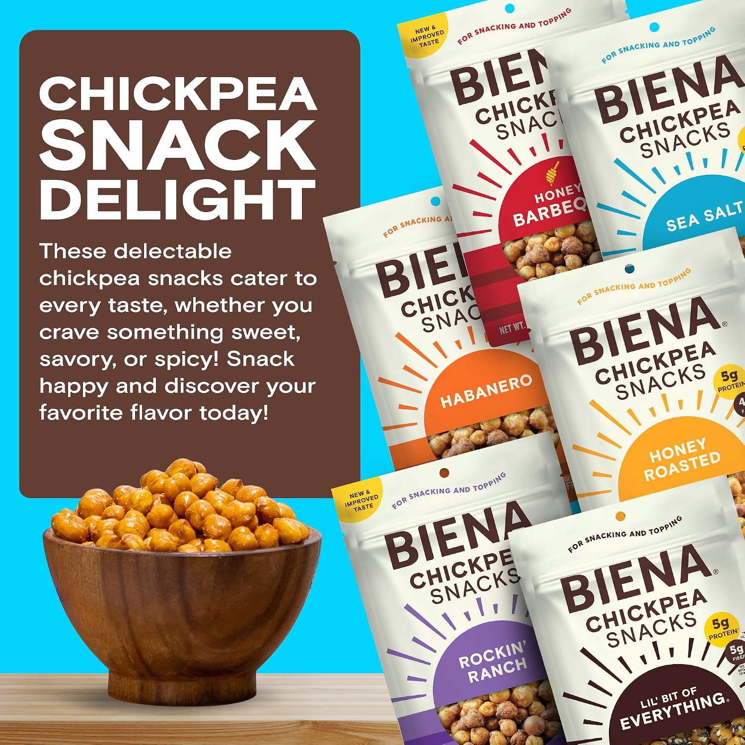 Detalle de BIENA Chickpea Snacks 6-Pack