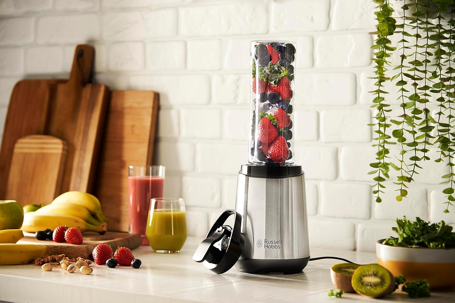 Detalle de Russell Hobbs Frullatore - Robot da cucina e Frullatore Portatile 23.500 giri/min, 600 ml, no BPA, lavabile in lavastoviglie