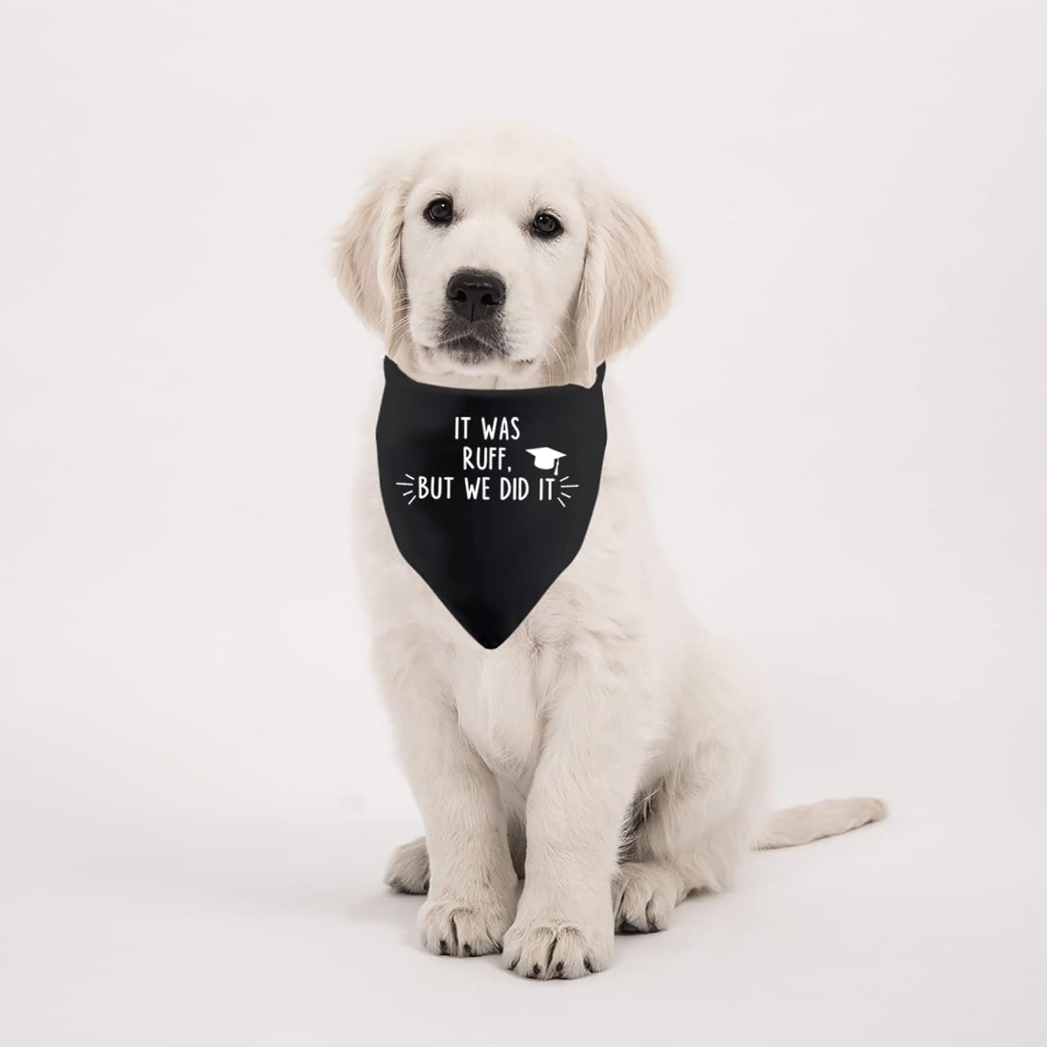 Thumbnail 5 de Graduation Dog Bandana "It Was Ruff, But We Did It"