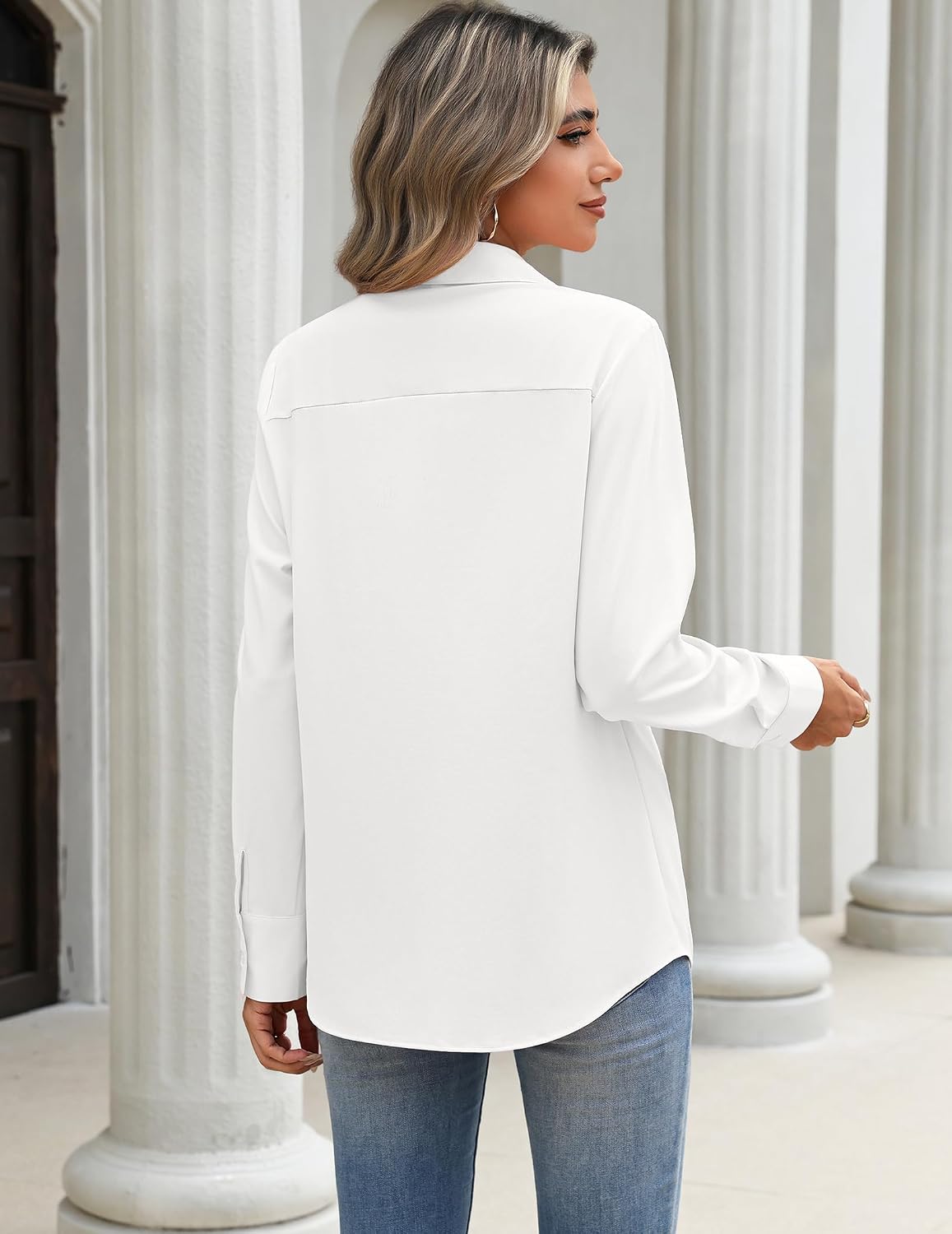 Thumbnail 2 de Zeagoo Women's Long Sleeve Button-Down Blouse: Dressy Casual Office Essential