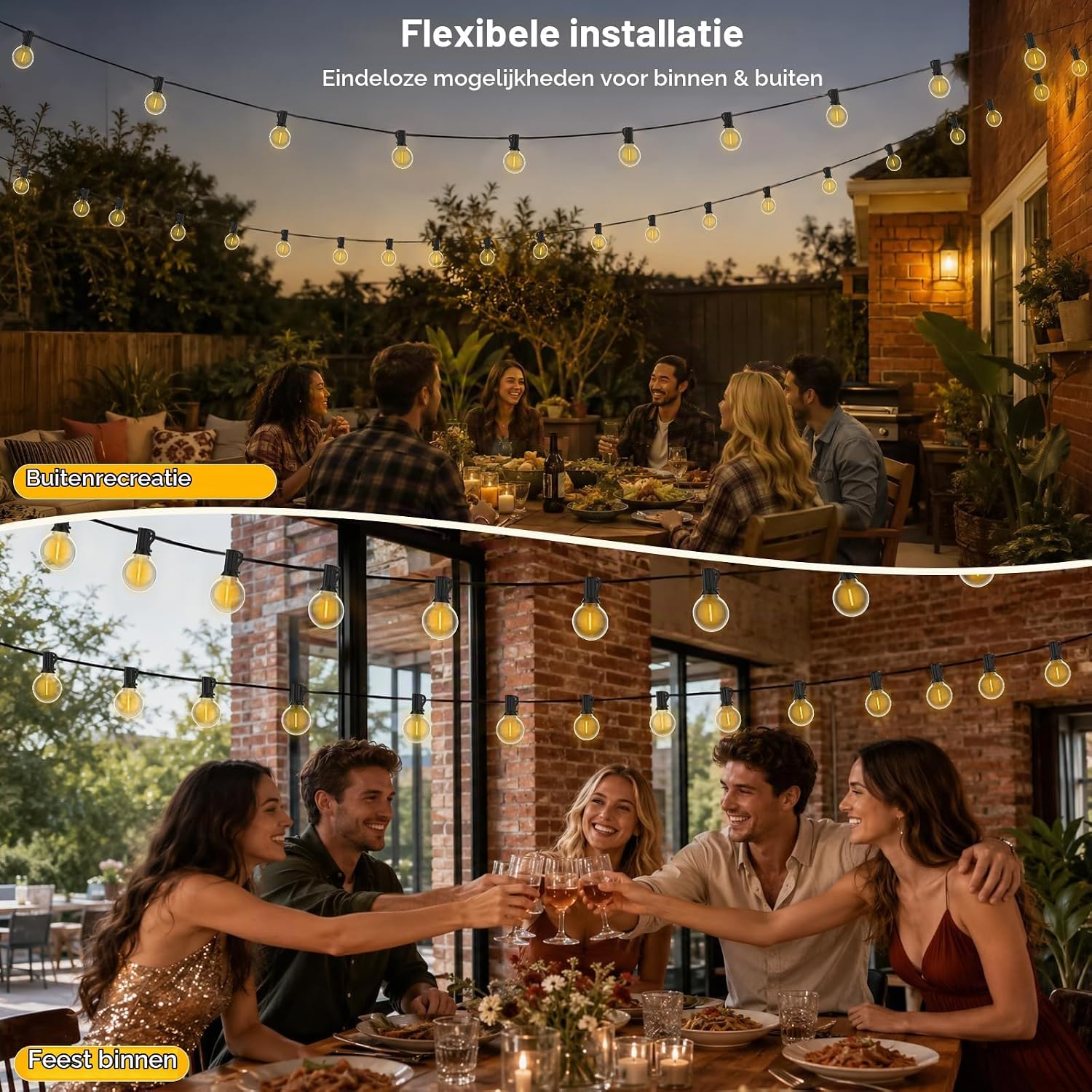 Thumbnail 6 de FARNY CMC-OPG50A LED-lichtslinger, 30 m, 50+2 warmwitte lampjes