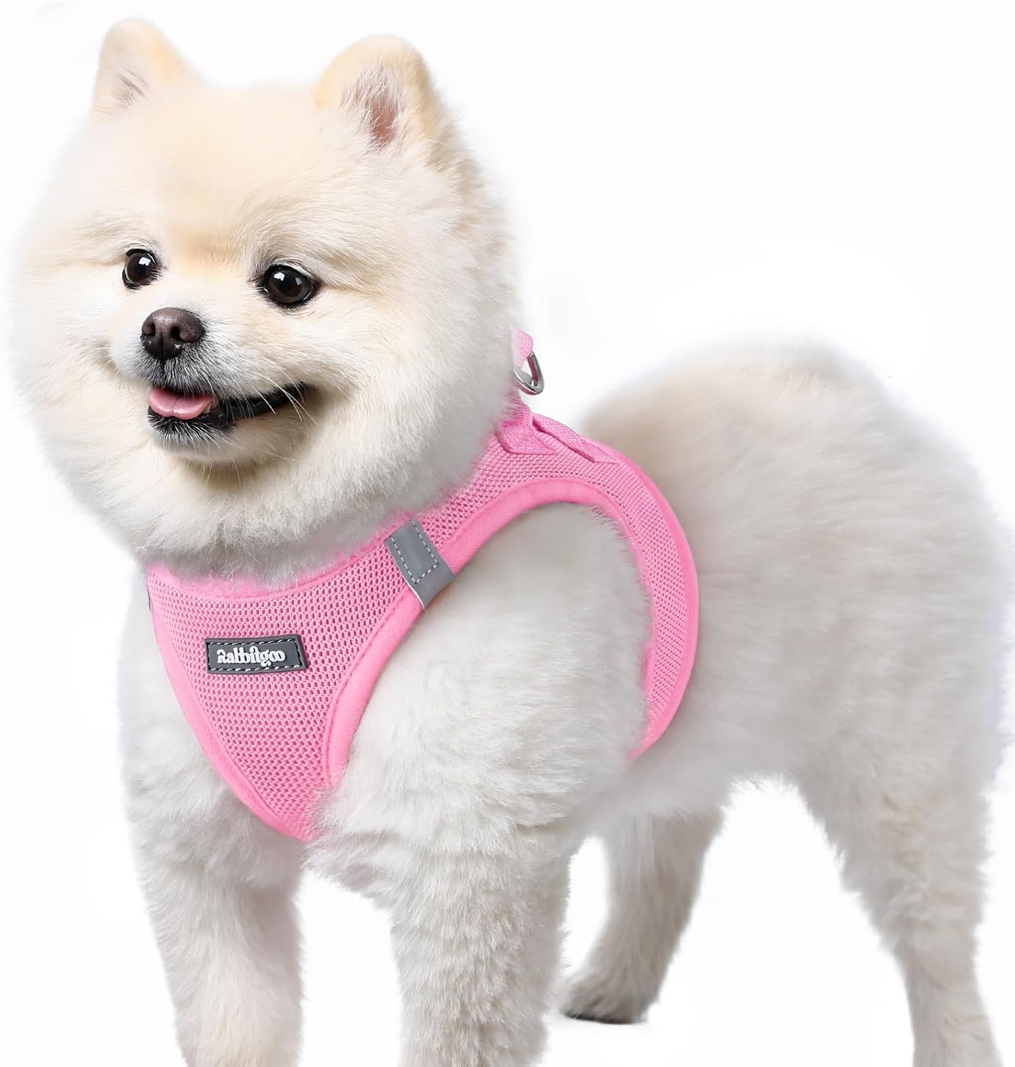 Detalle de Rabbitgoo Hundegeschirr Kleine Hunde – Step-in Welpengeschirr, atmungsaktiv, reflektierend, Rosa, Größe S