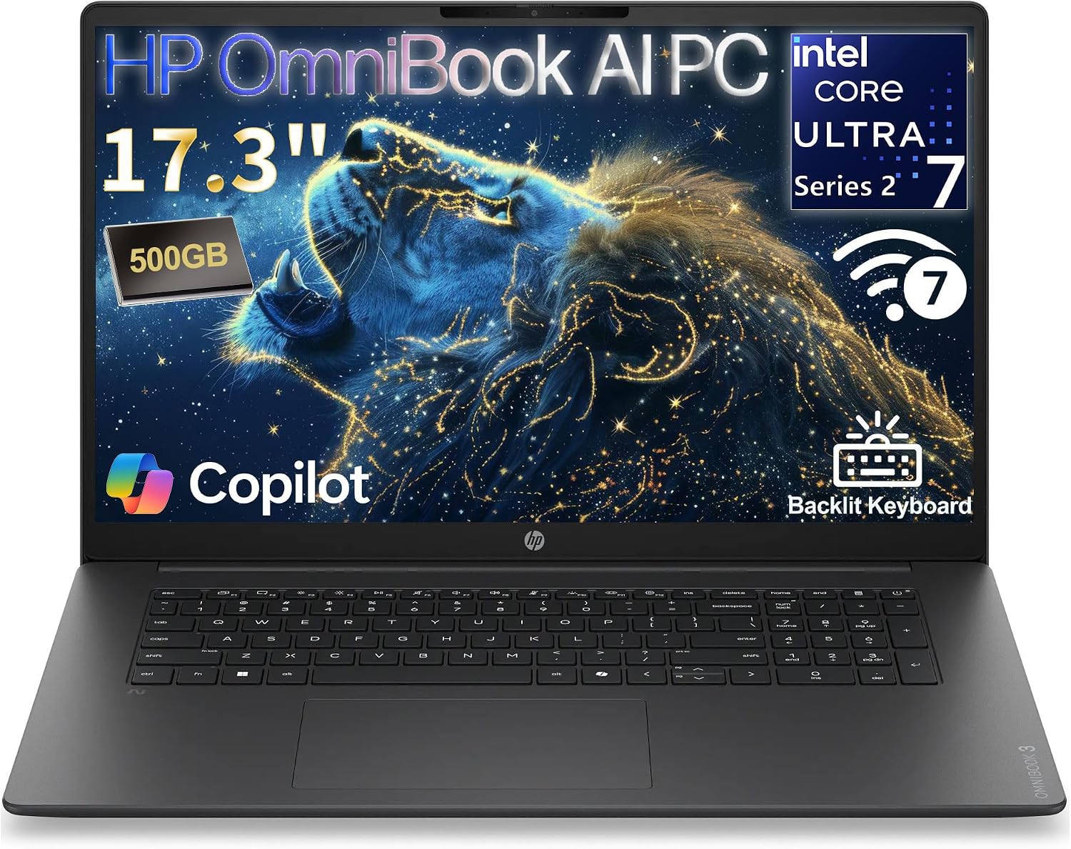 Detalle de HP OmniBook 17.3-inch laptop
