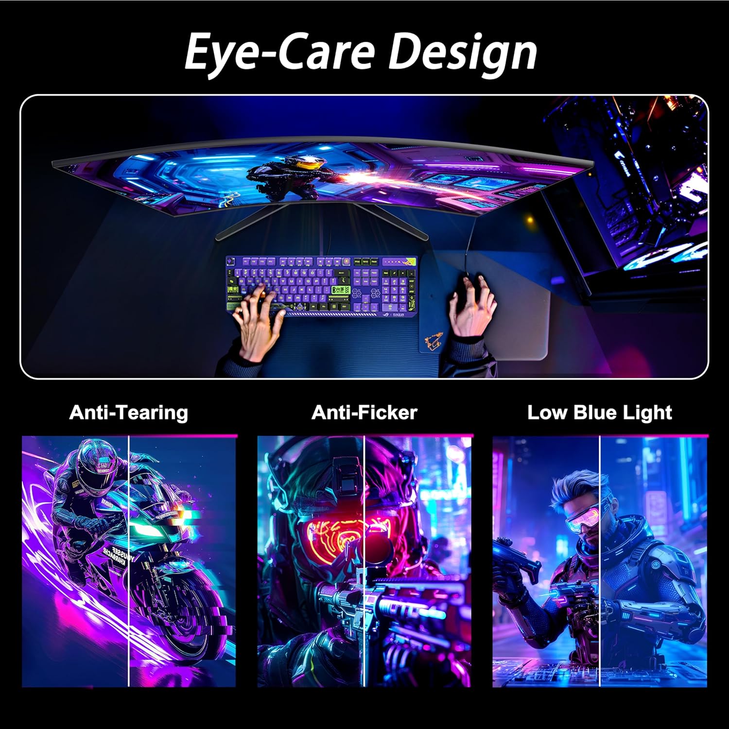 Thumbnail 6 de Amzfast 32 Inch Curved Gaming Monitor (AMZG32C1F) – 240Hz, 1080p, 1500R VA