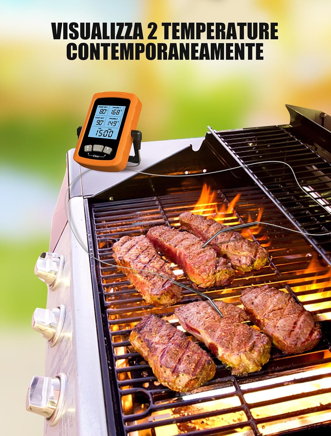 Detalle 2 de CIRYCASE Termometro cucina doppia sonda 16.3cm 🍖