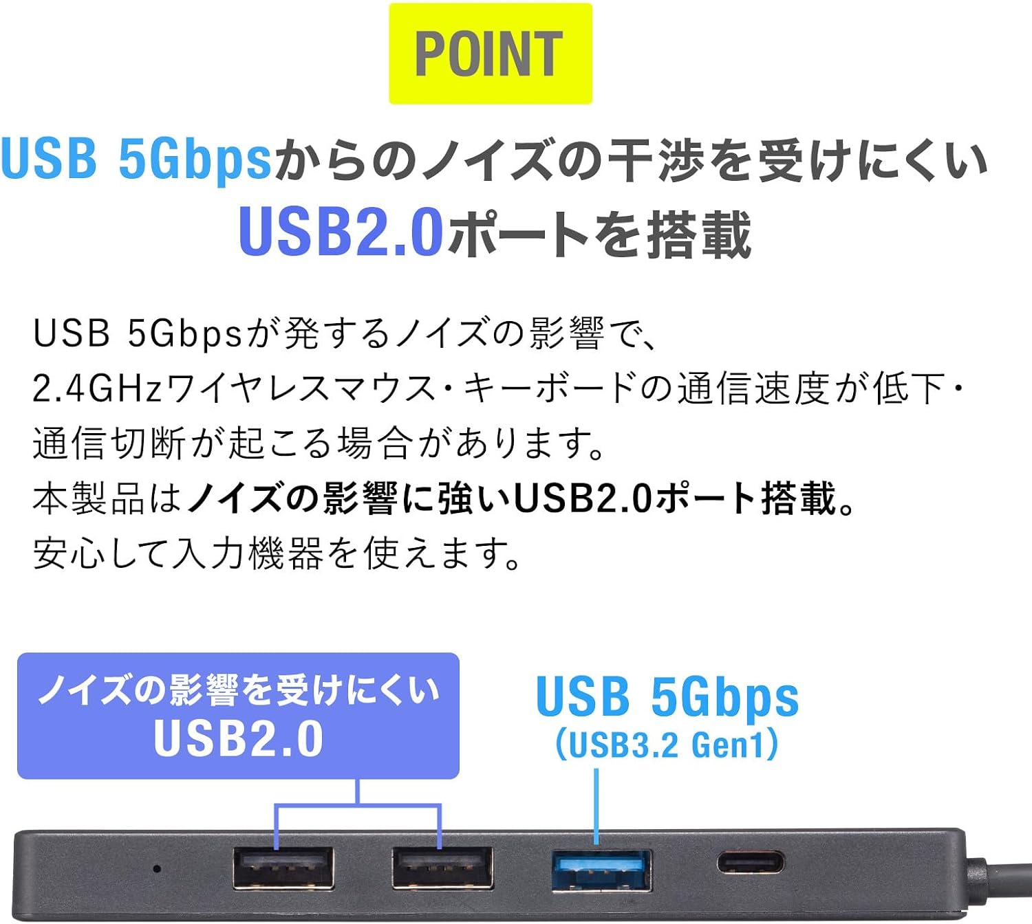 Thumbnail 6 de サンワサプライ USB-AZ5TCH51BK USB Type-Cハブ、HDMI 4K/30Hz・30cm一体型ケーブル