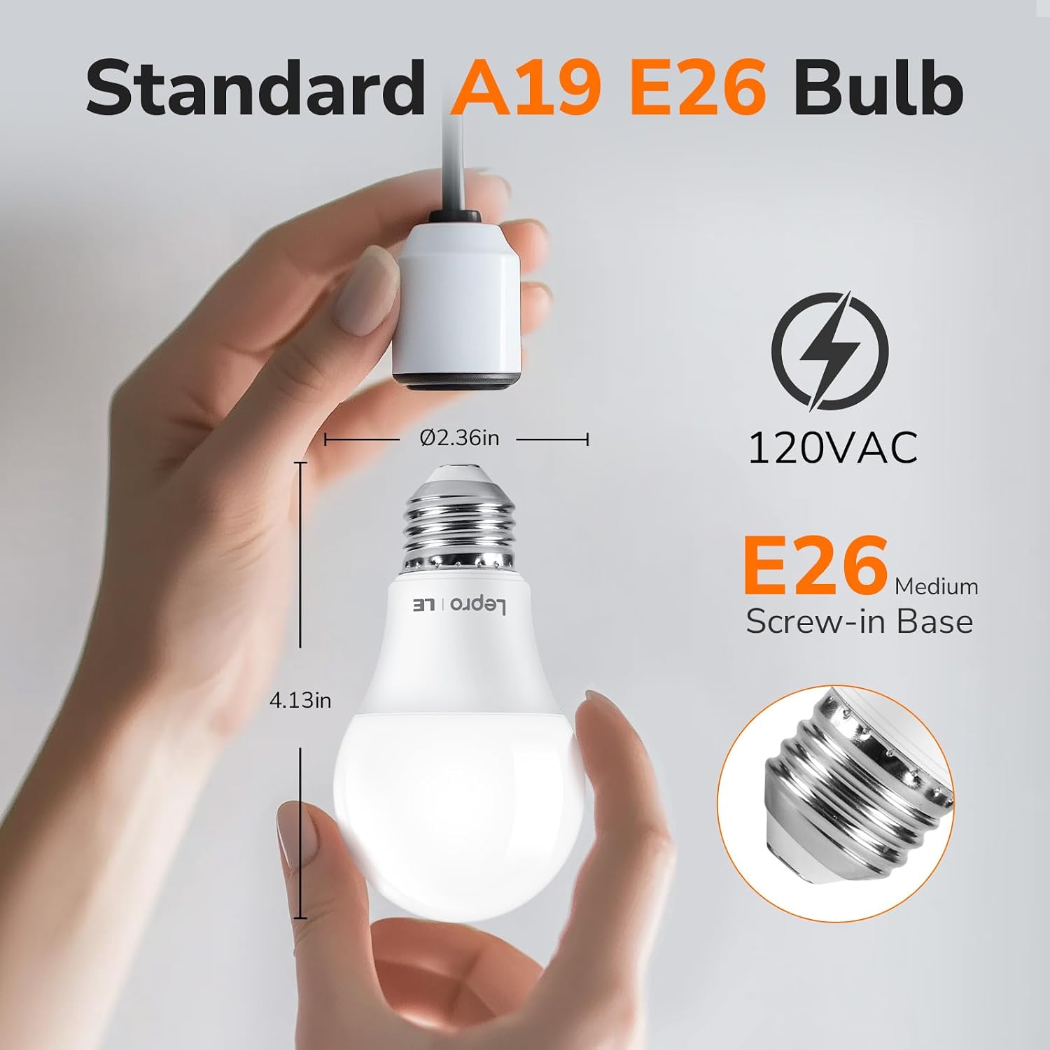 Detalle de Lepro A19 LED Light Bulbs, 9W