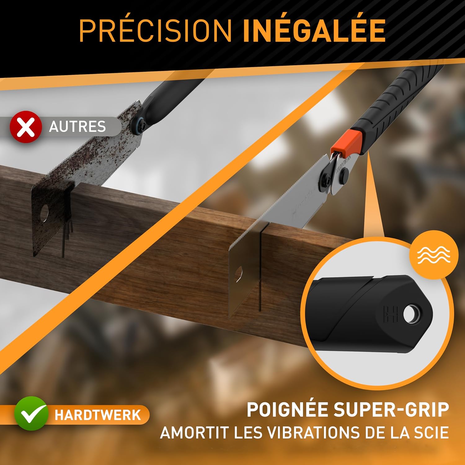 Detalle 2 de HARDTWERK Hanzo RYOBA 240 mm scie japonaise pliable