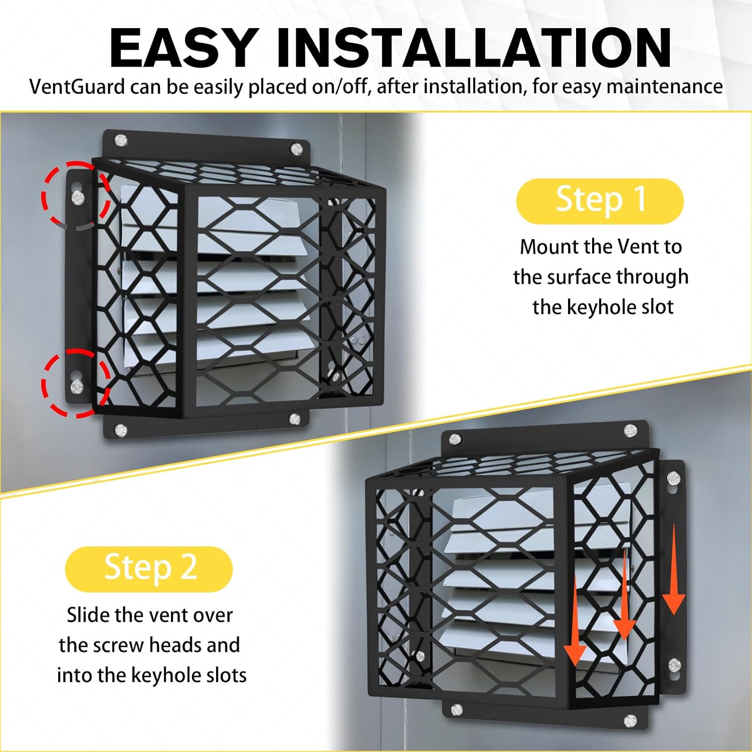 Detalle 2 de Dryer Vent Bird Guard 7"x7"x5" vent cover ๐