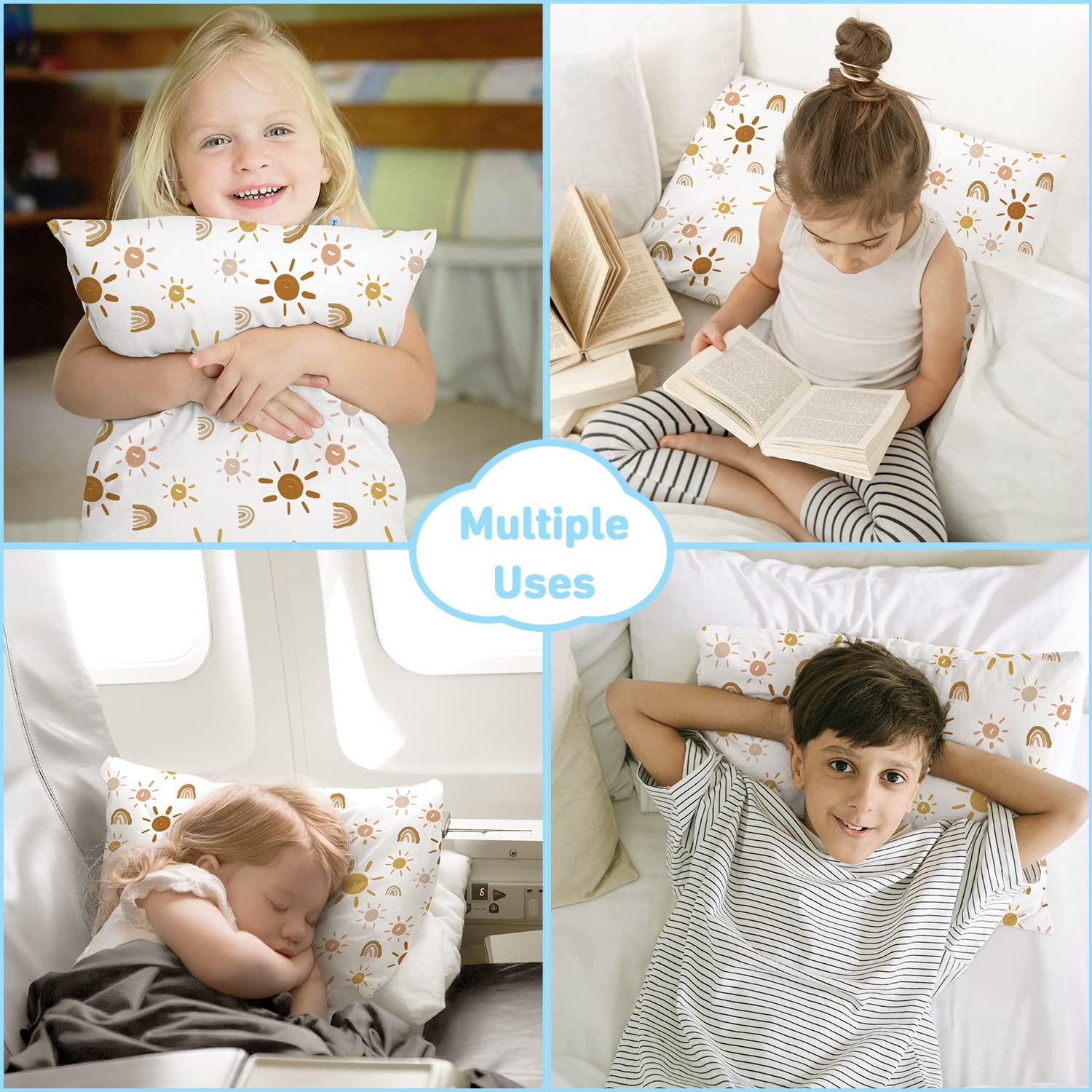 Thumbnail 3 de Babebay 13 x 18-Inch Toddler Pillow with Cotton Case, Microfiber Fill, Rainbow Print