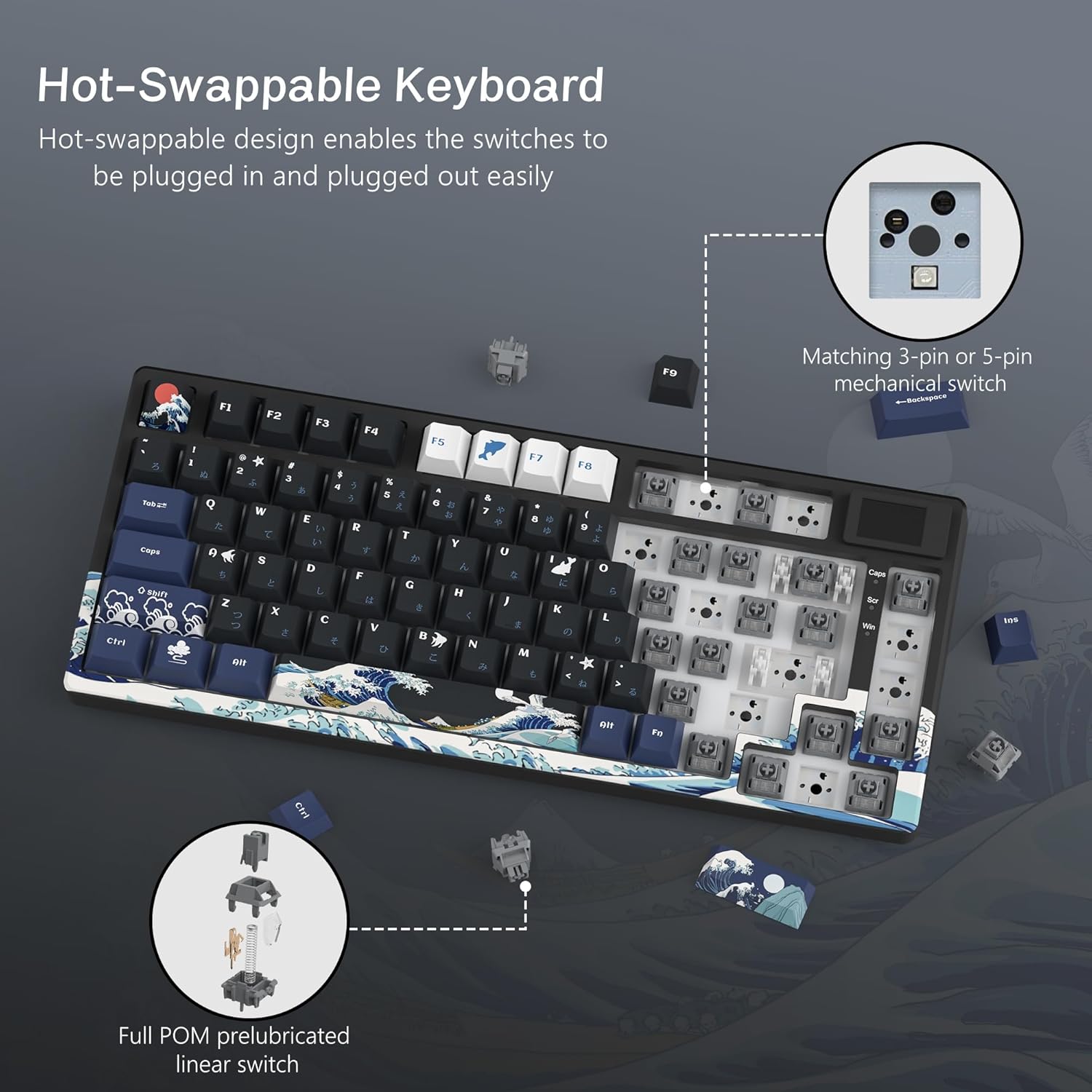 Thumbnail 3 de Womier SK80 75% mechanical keyboard