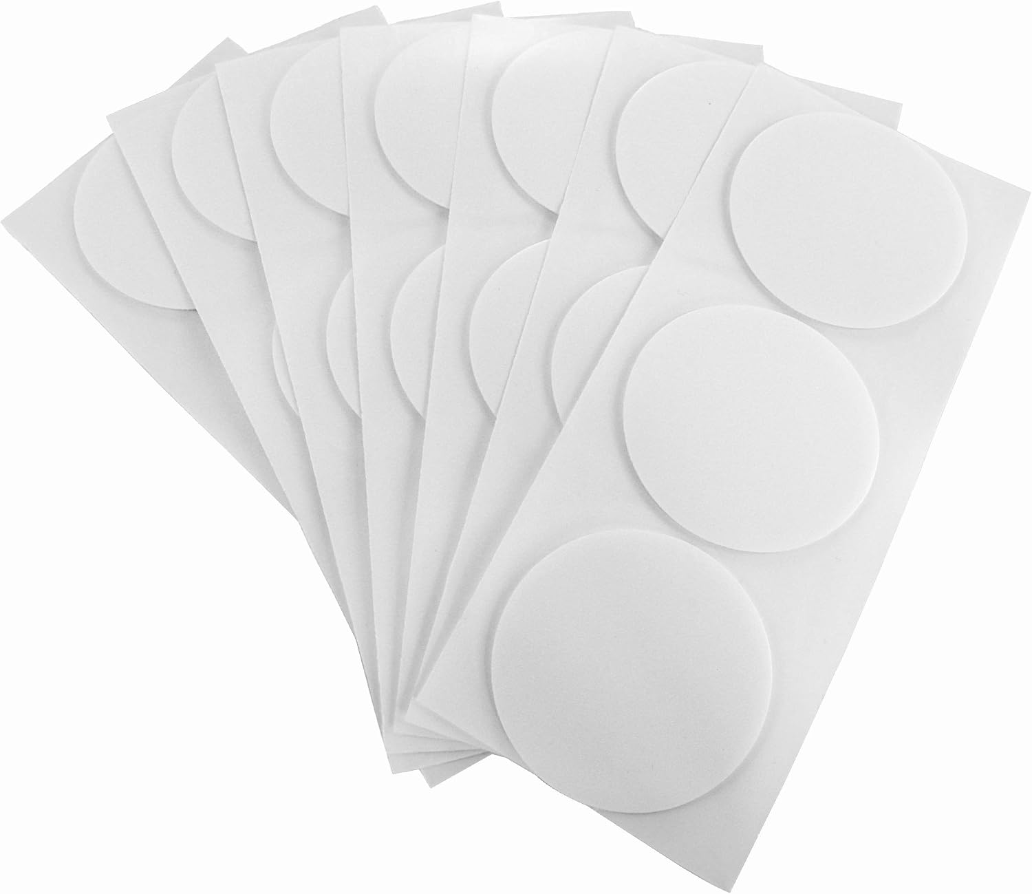 Thumbnail 6 de KLEBESHOP24 Lot de 20 pastilles adhésives double face 2 mm d'épaisseur, Ø 30 mm – blanc, avec languette