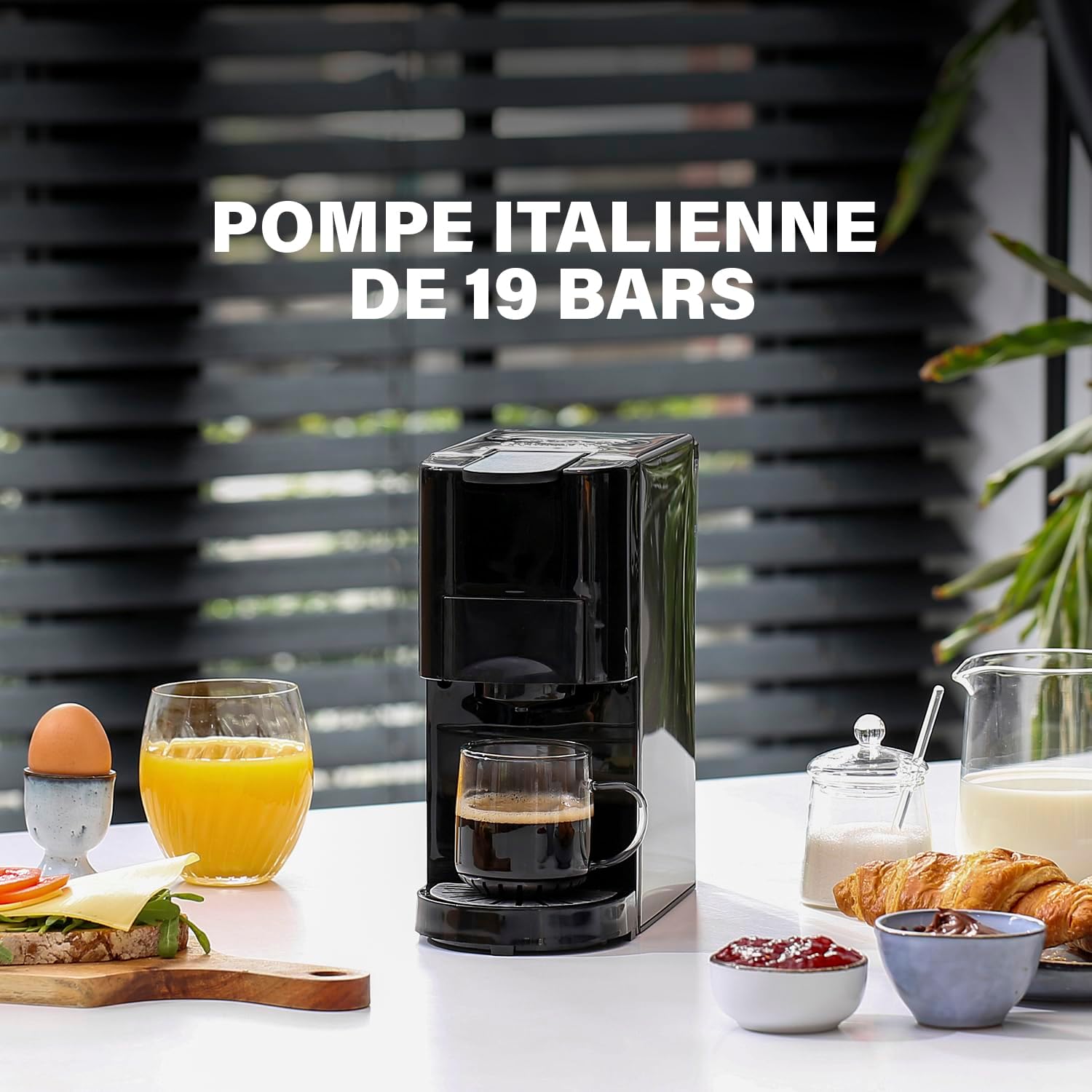 Detalle de Princess Machine à café multi-capsules 4 en 1 – 800 ml, 1450 W, Noir et argent