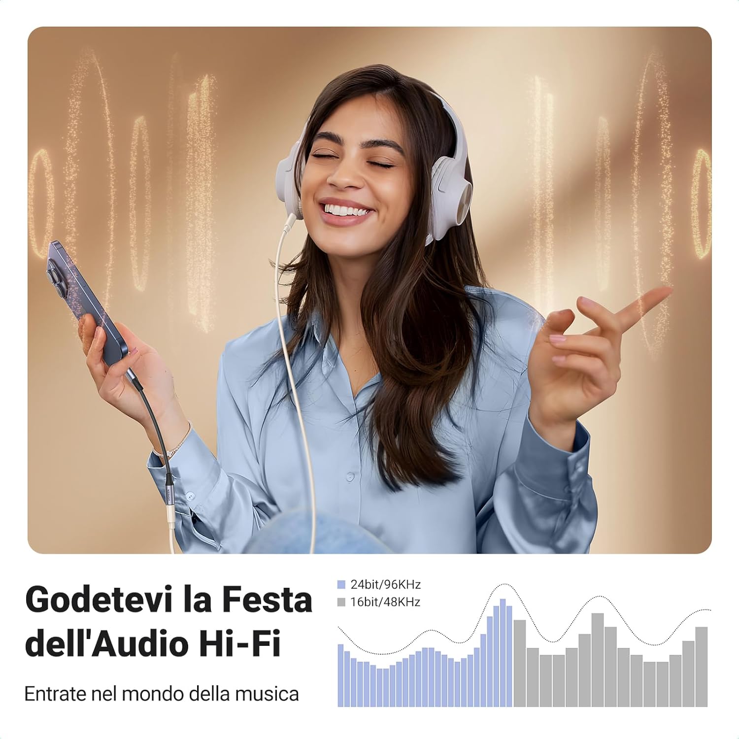 Thumbnail 3 de UGREEN Adattatore USB-C a jack 3,5 mm con DAC per cuffie