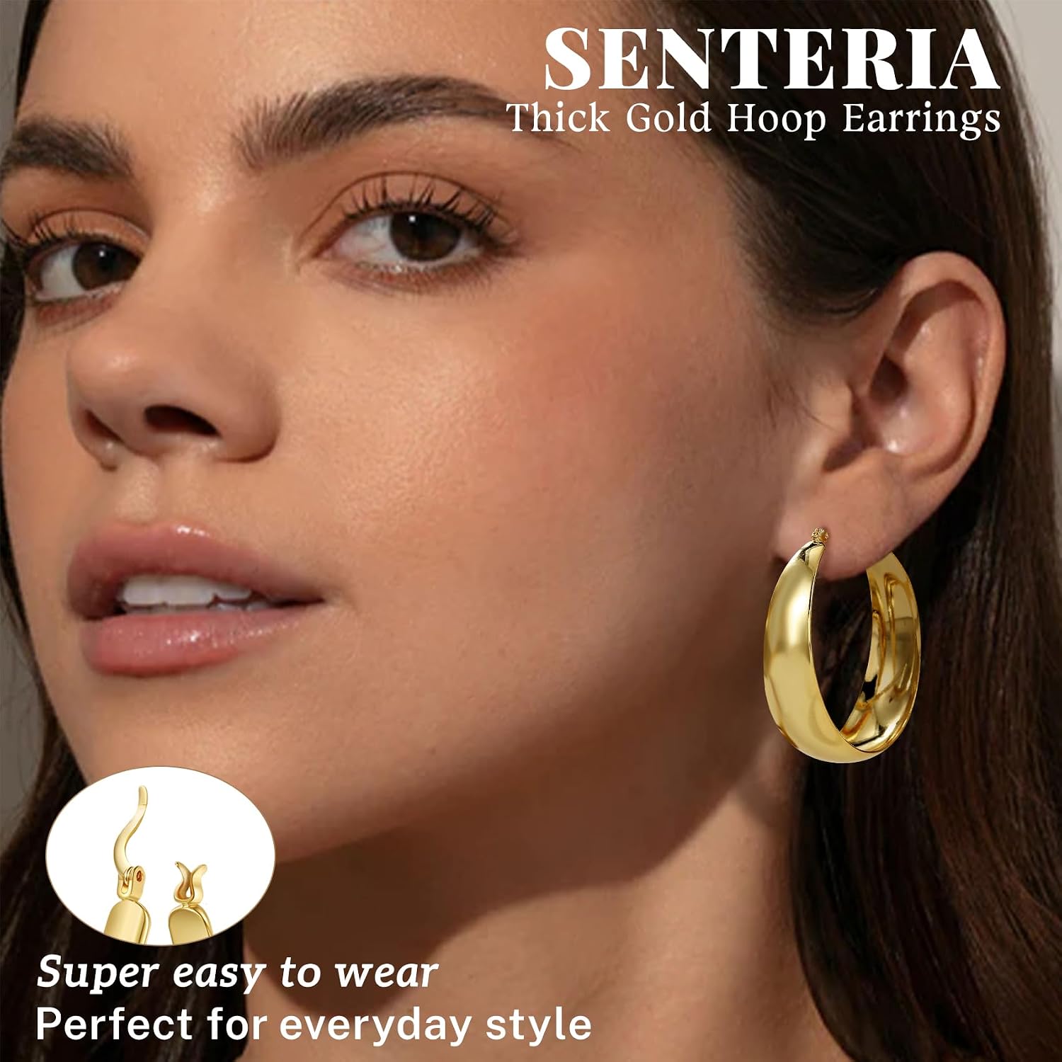 Detalle 2 de Senteria Creolen Silber 925, 12 mm Breite