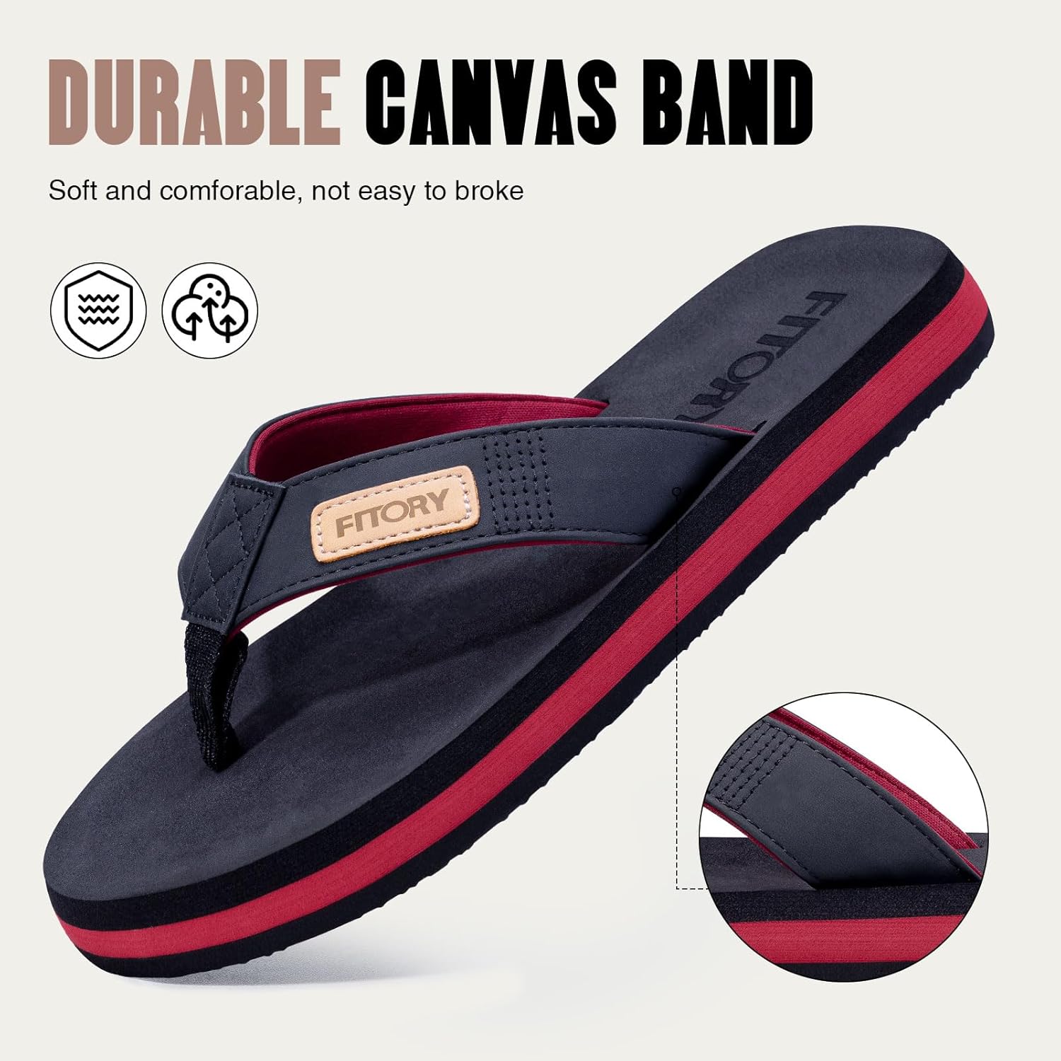 Thumbnail 3 de FITORY Homme Confortable Tongs été antidérapante – Plage et Piscine, Taille 40–46 EU