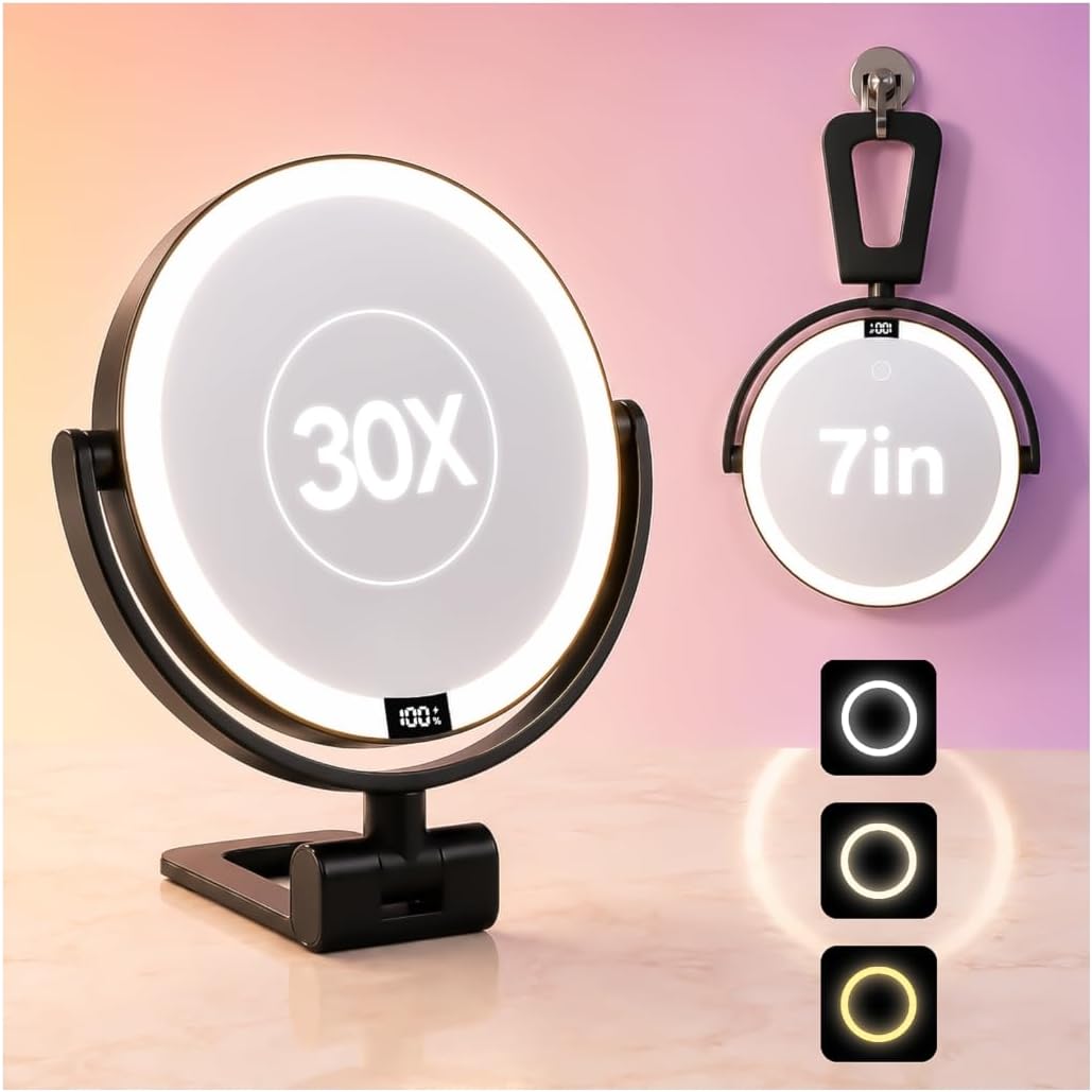 Detalle de ELYYSORA Lighted Makeup Mirror, 1X/30X