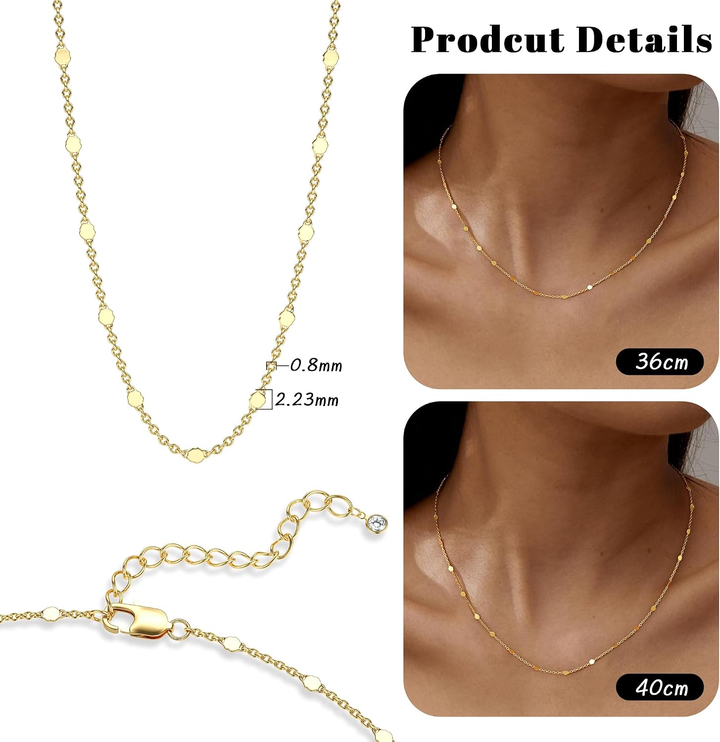 Thumbnail 1 de JeweBella Kette Gold 40 cm Choker