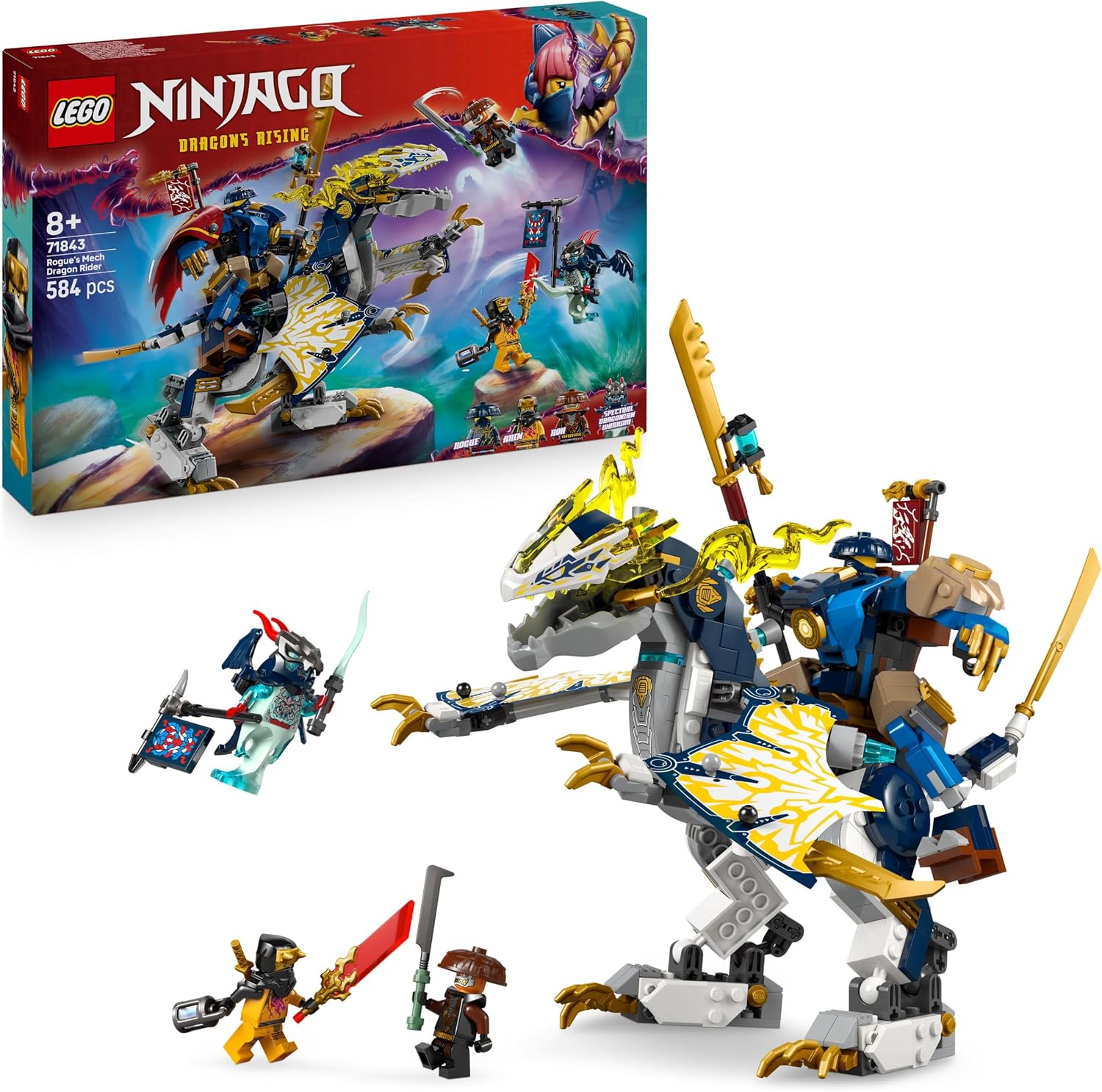 Detalle de LEGO NINJAGO 71843 Mech Cavalca-Drago di Rogue 🐉