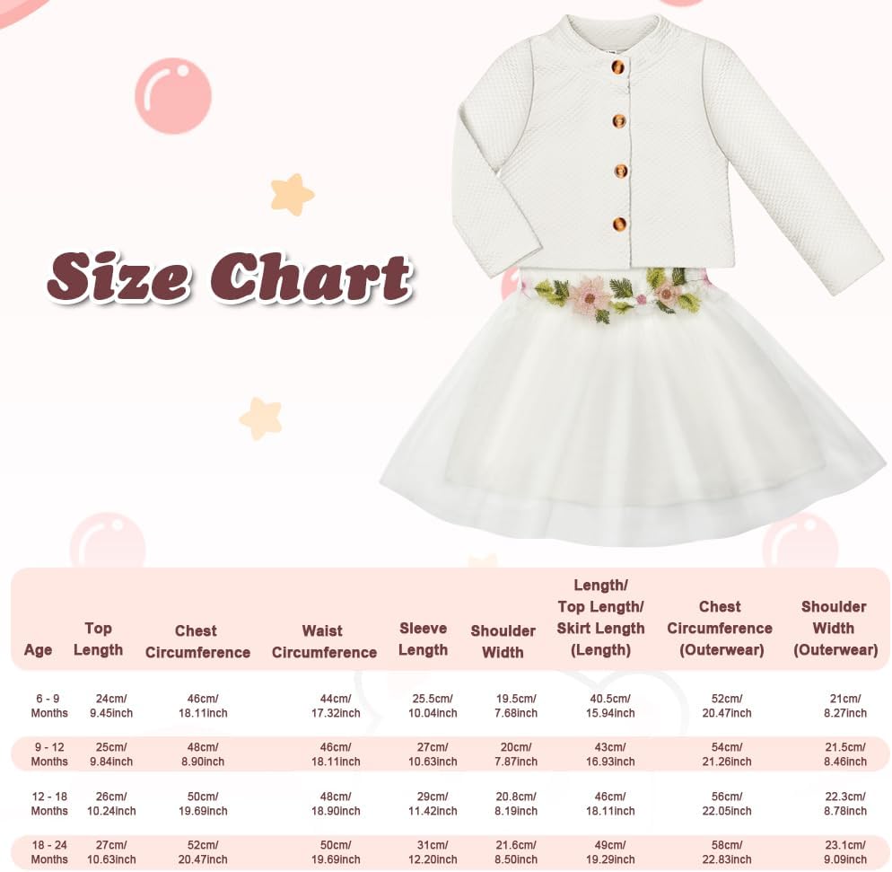Thumbnail 1 de Vicloon Ensemble Robe et Cardigan pour Bébé Fille – 2 Pièces (Robe sans Manches à Imprimé Floral + Manteau à Manches Longues)