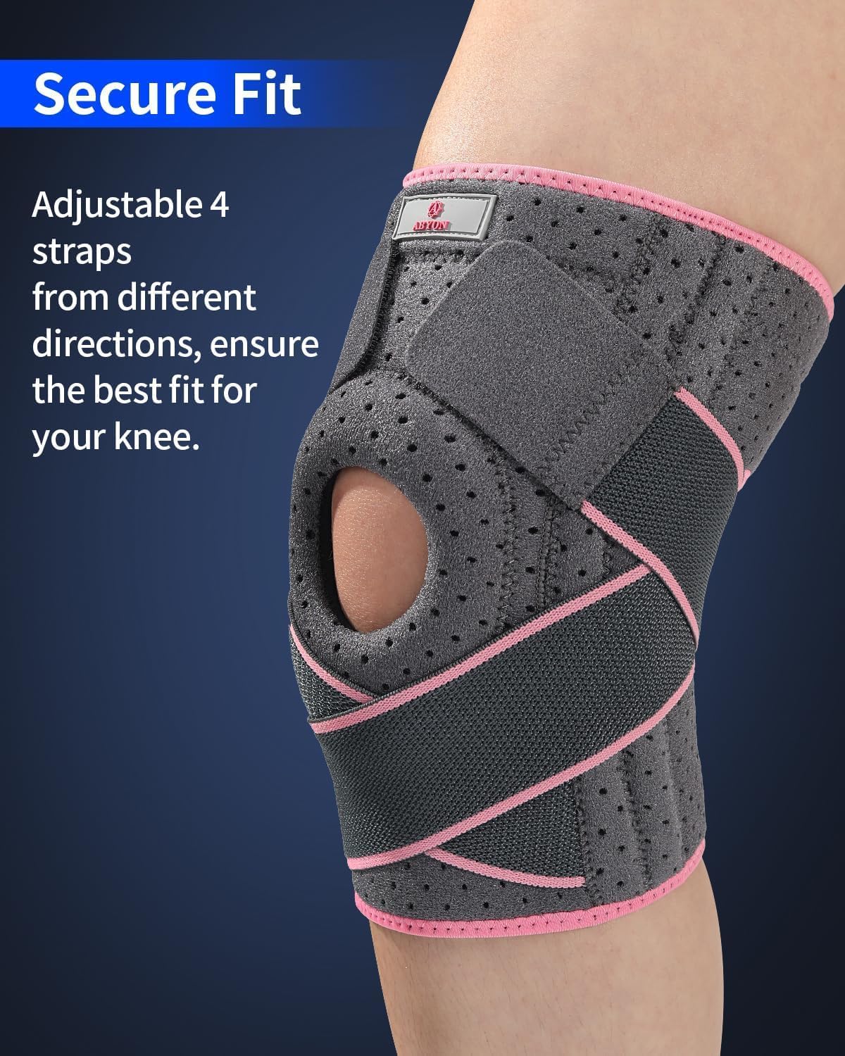Detalle 2 de ABYON Knee Support for Women 2XL/3XL with Open Patella
