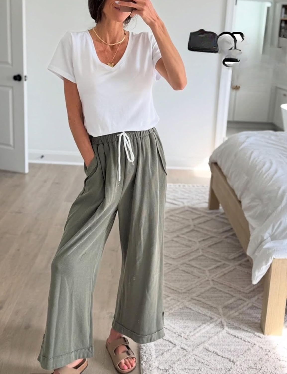 Thumbnail 6 de Athlisan Women's Baggy Wide-Leg Palazzo Pants with Pockets