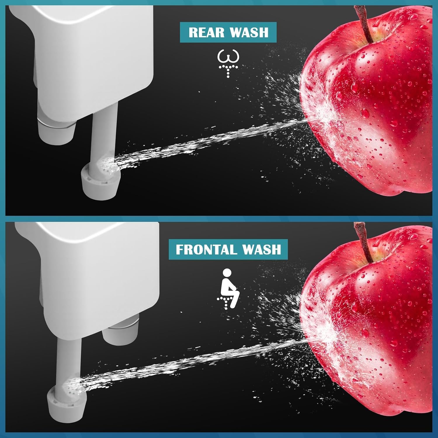 Detalle de FASENZA FASENZA-B2 Non-Electric Bidet Attachment, 2-Pack, Dual Nozzles