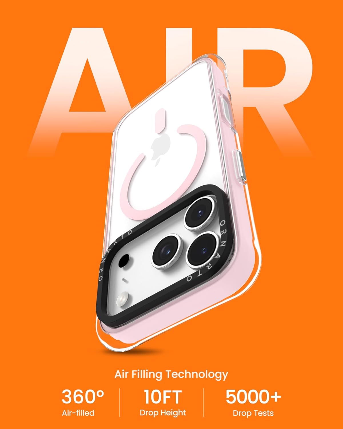 Detalle de ORNARTO Air Case iPhone 17 Pro Max — MagSafe 5