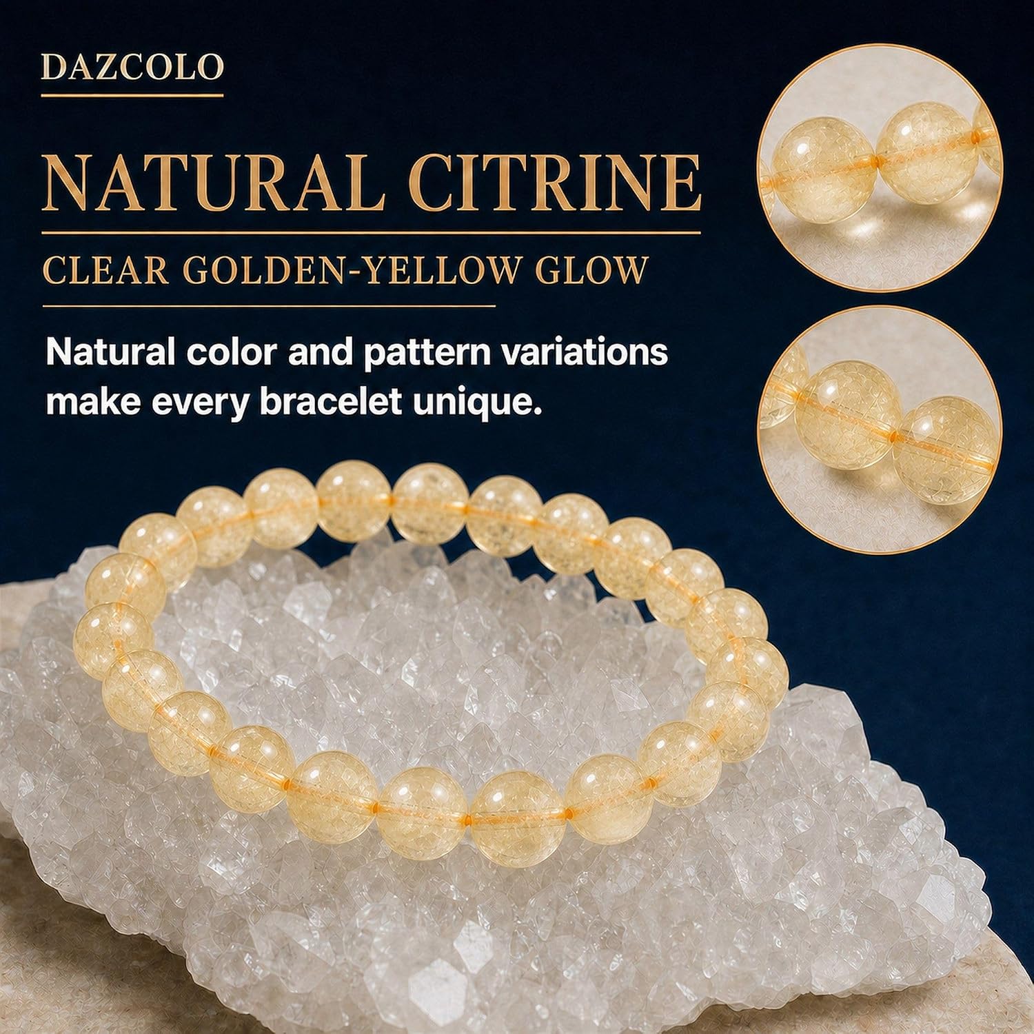 Detalle 2 de DAZCOLO Gemstone Stretch Bracelet, 7-inch