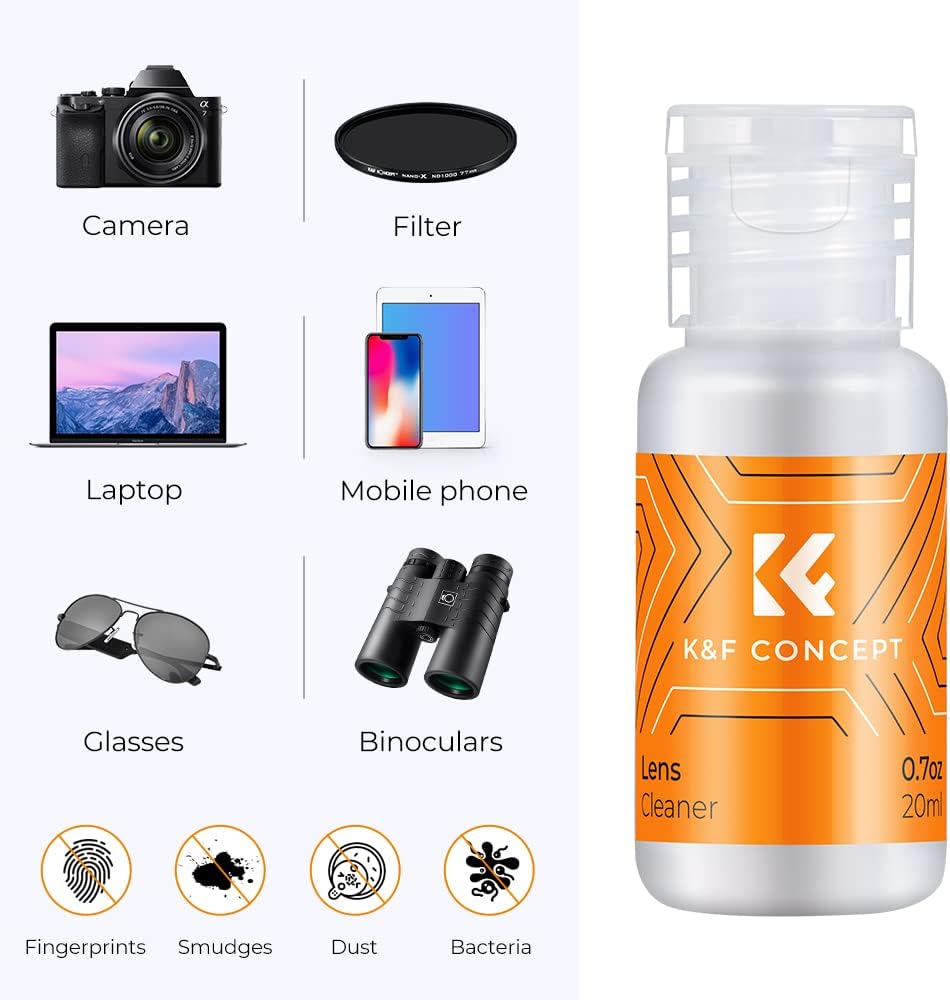 Thumbnail 2 de K&F CONCEPT Sensor-Reinigungsset mit Mikrofaserswabs (16 mm, APS-C) & Flüssigreiniger
