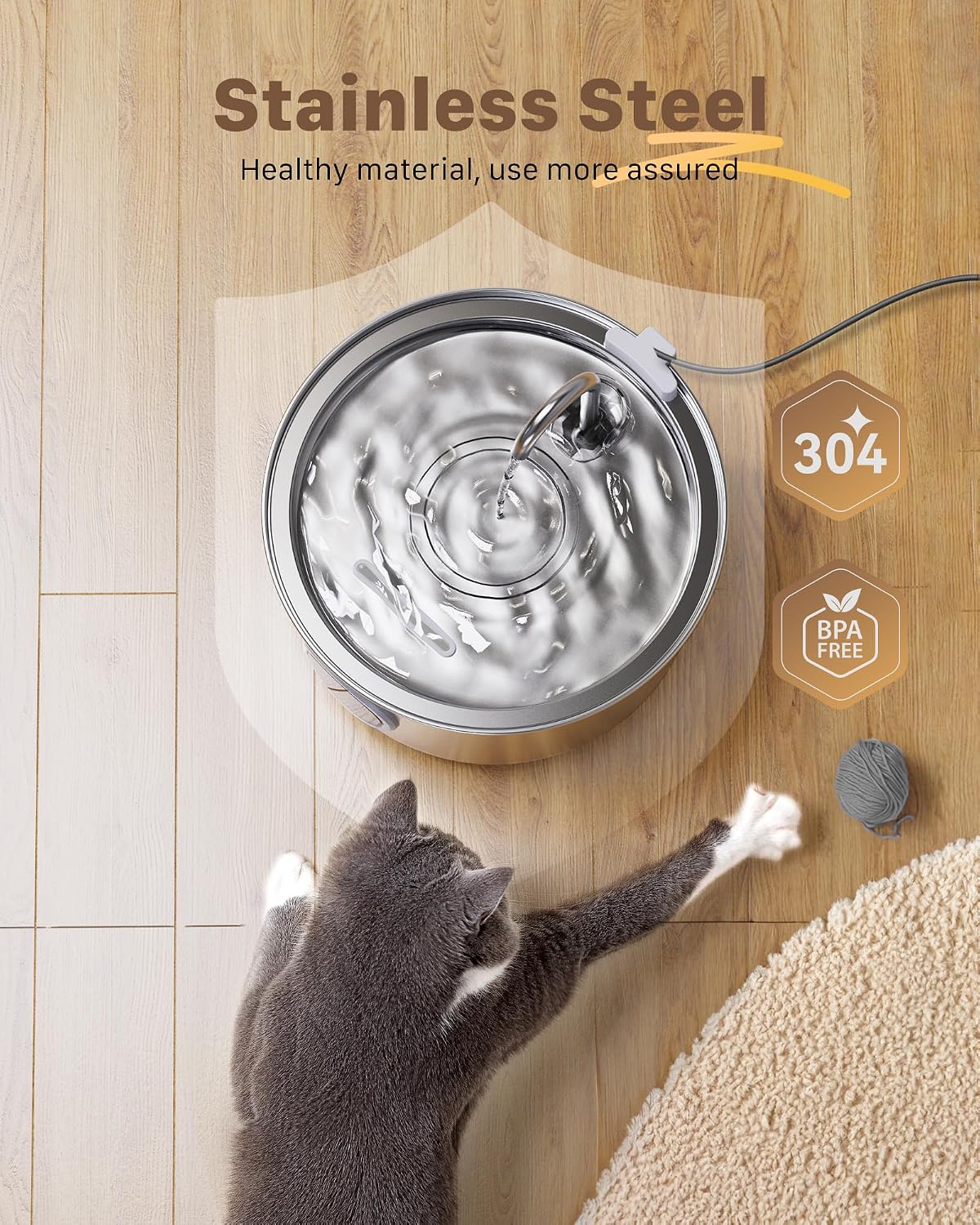 Thumbnail 4 de Cat Water Fountain for Drinking: Quiet Cat Water Fountain - 108oz/3.2L Cats fountain - Pet Waterer Fountains - 9 Filters - FOFNON
Cat Water Fountain for Drinking: Quiet Cat Water…