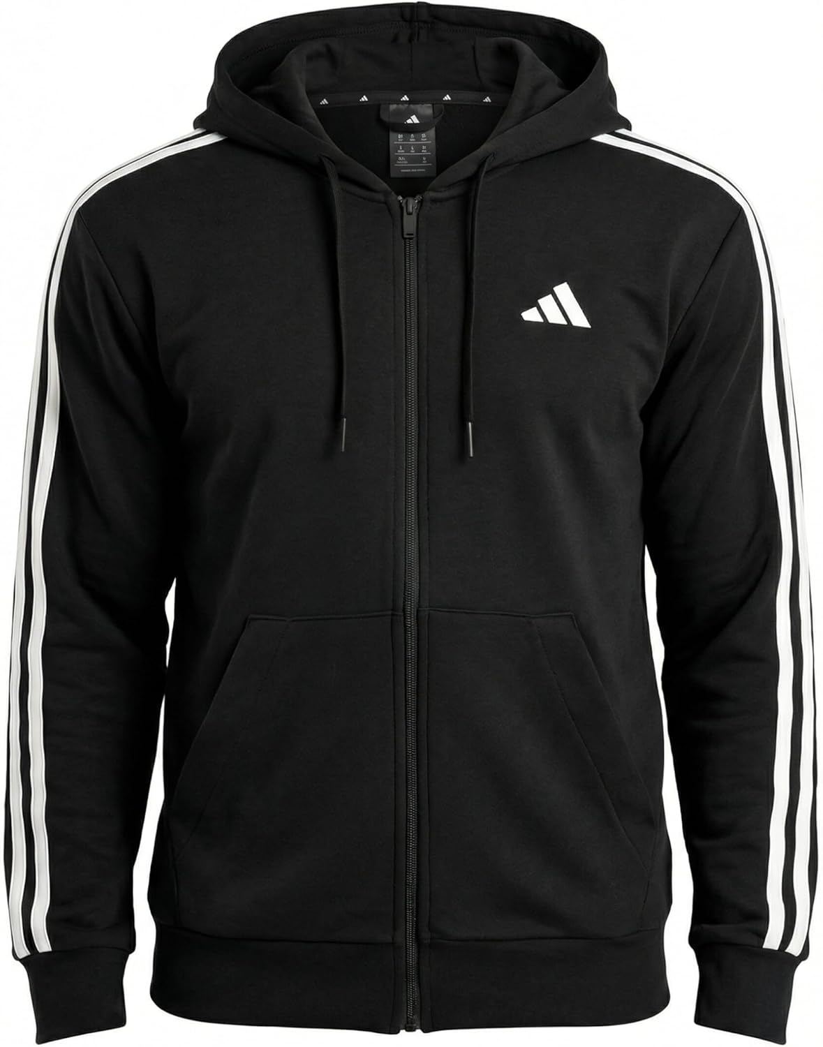 Thumbnail 3 de adidas Herren Essential Three Stripes French Terry Fullzip Hoodie mit durchgehendem Reißverschluss