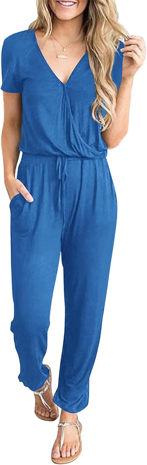 Thumbnail 6 de PrettyGarden Jumpsuits for Women 2026 Spring/Summer Short Sleeve Romper — Casual Yet Dressy One-Piece Outfits