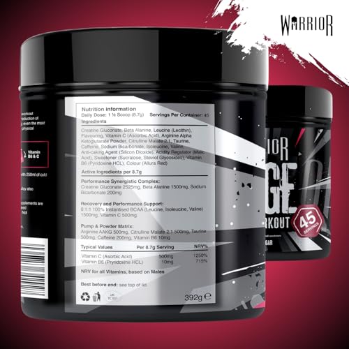 Thumbnail 2 de Warrior Rage Pre Workout Powder 392g: High-Strength Energy, Focus and Endurance