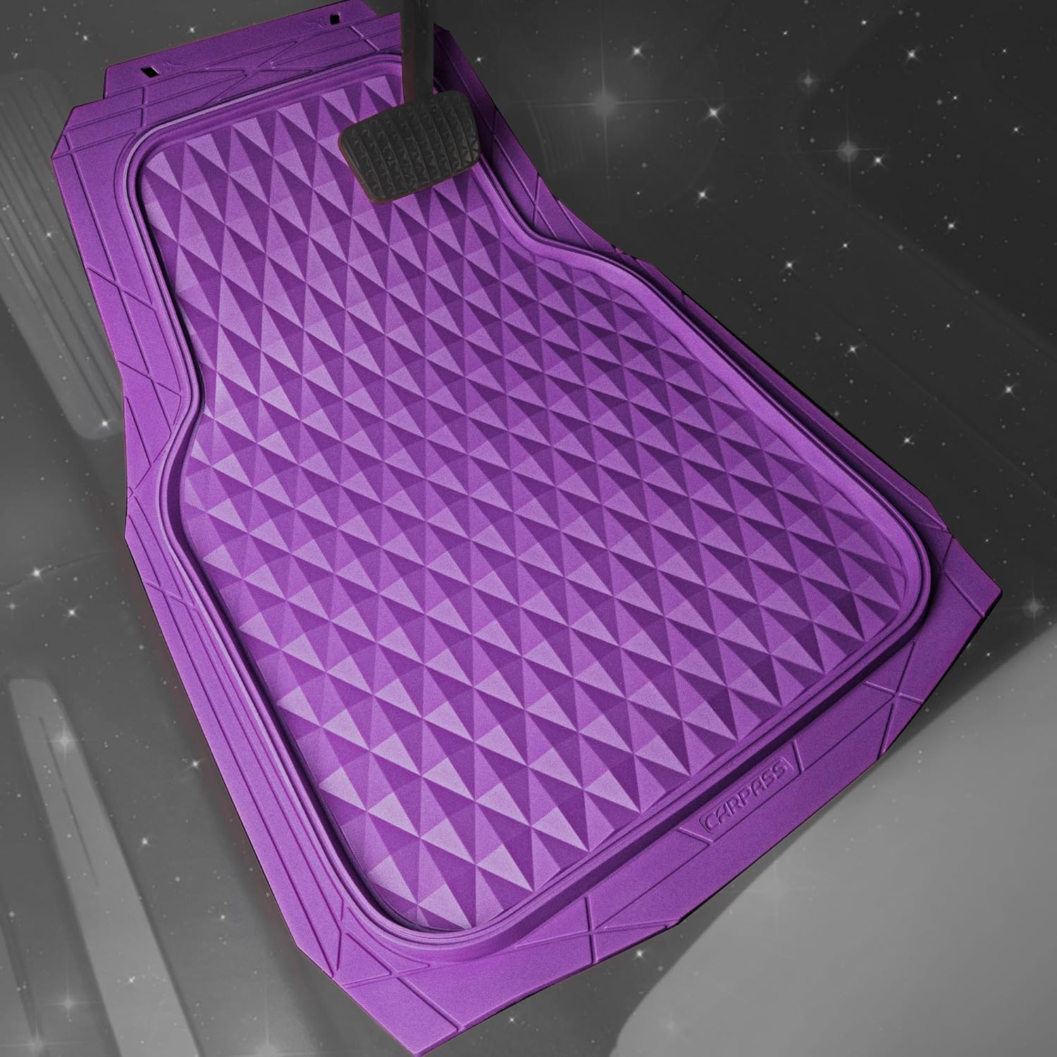 Thumbnail 1 de CAR PASS Heavy Duty Rubber Purple Floor Mats