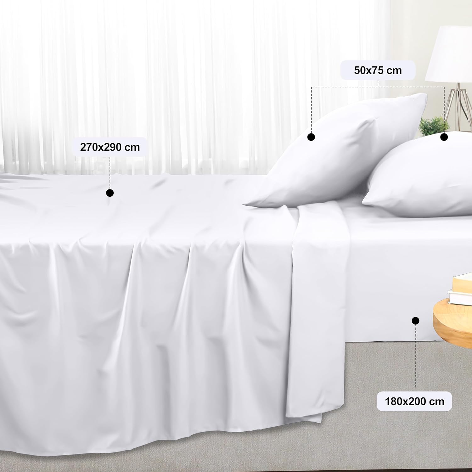 Thumbnail 1 de Utopia Bedding Set Lenzuola 180x200 cm