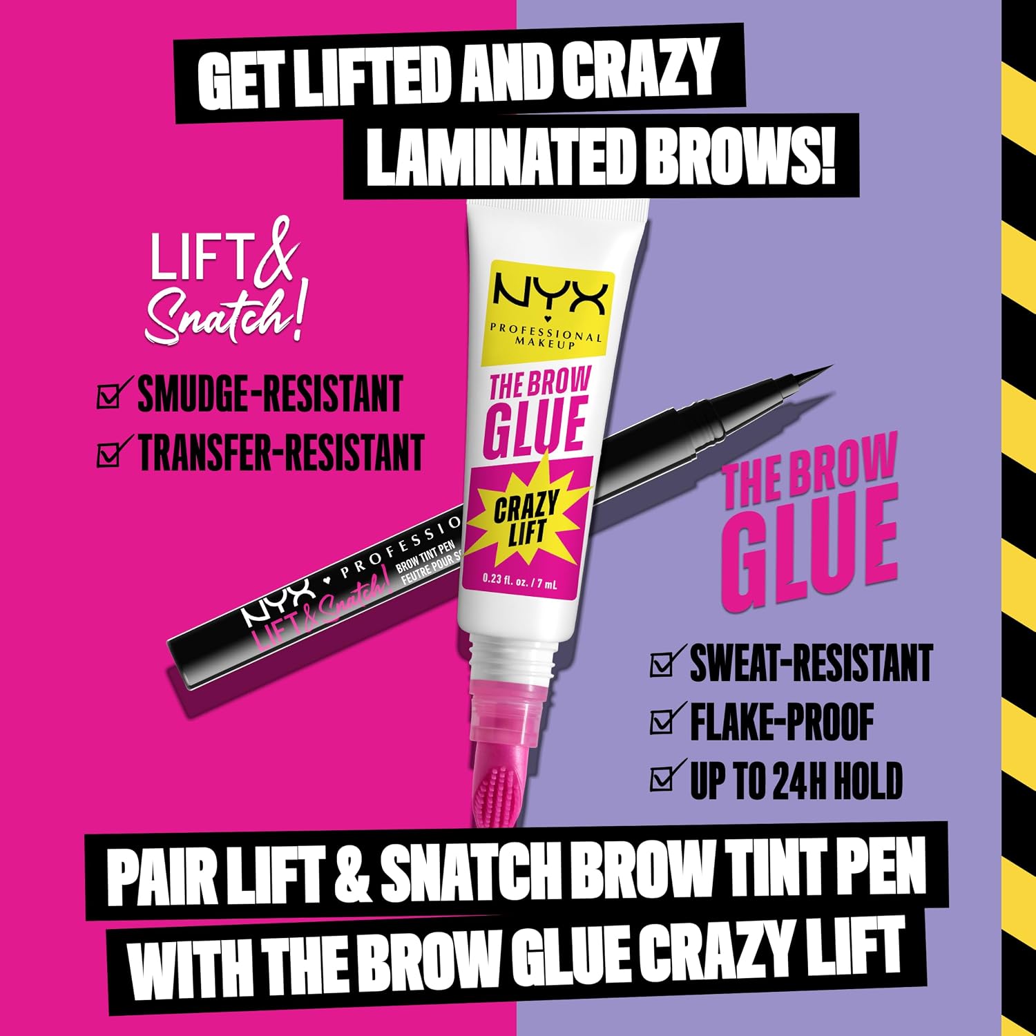 Thumbnail 6 de NYX Professional Makeup The Brow Glue Crazy Lift gel sopracciglia 7 ml 💄